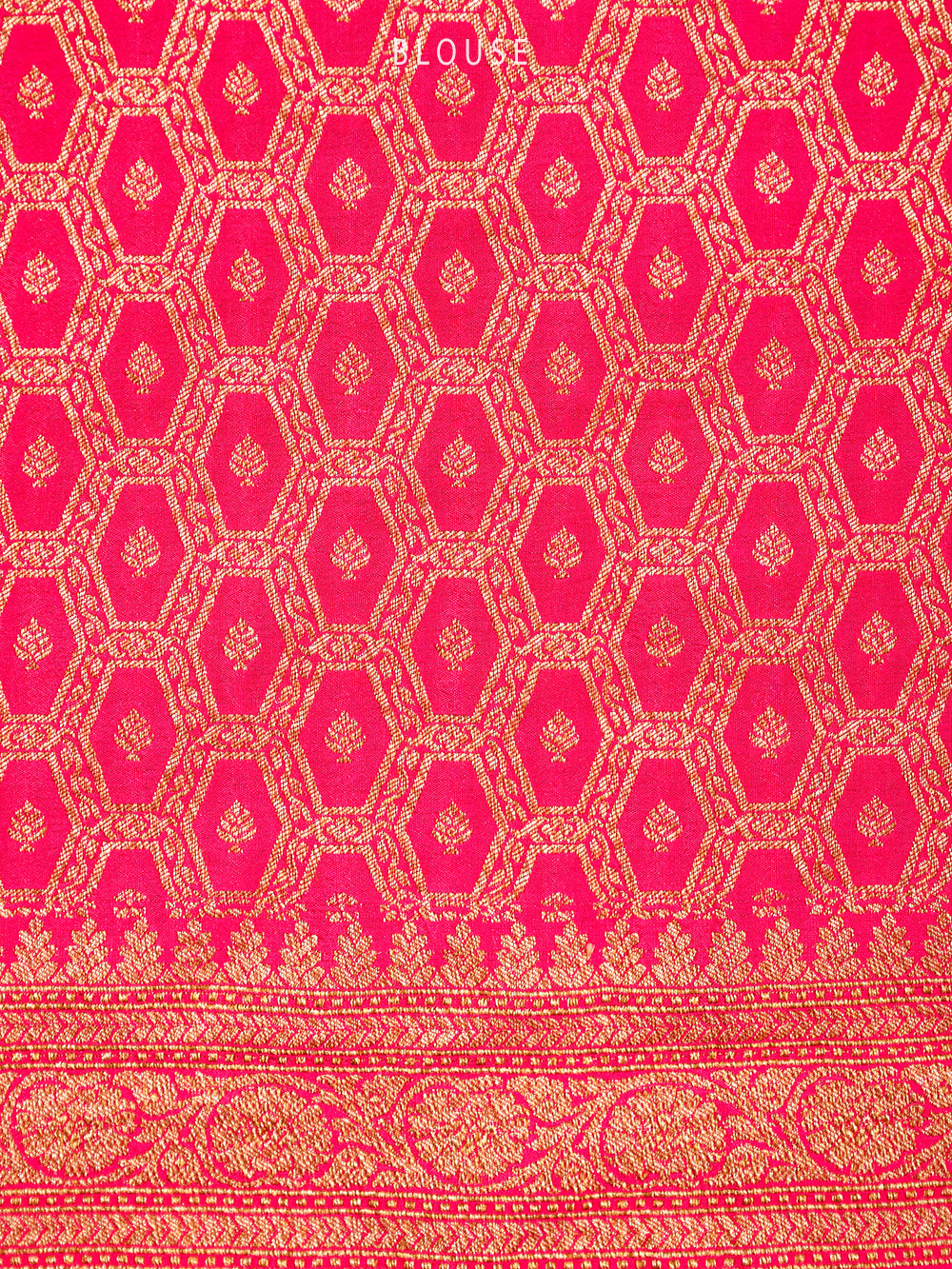 Magenta Booti Crepe Silk Handloom Banarasi Saree - Sacred Weaves