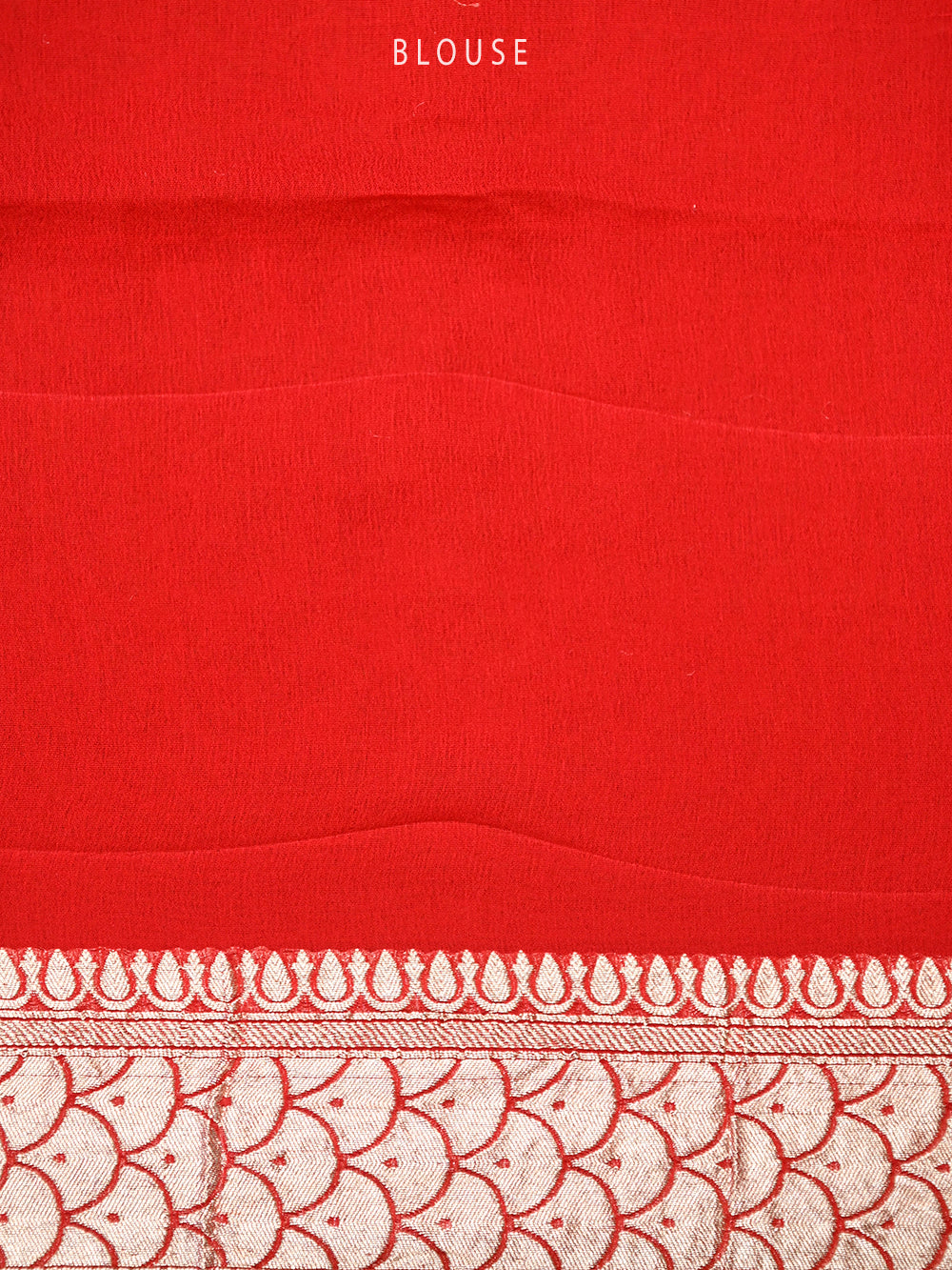 Red Jaal Khaddi Georgette Handloom Banarasi Saree - Sacred Weaves