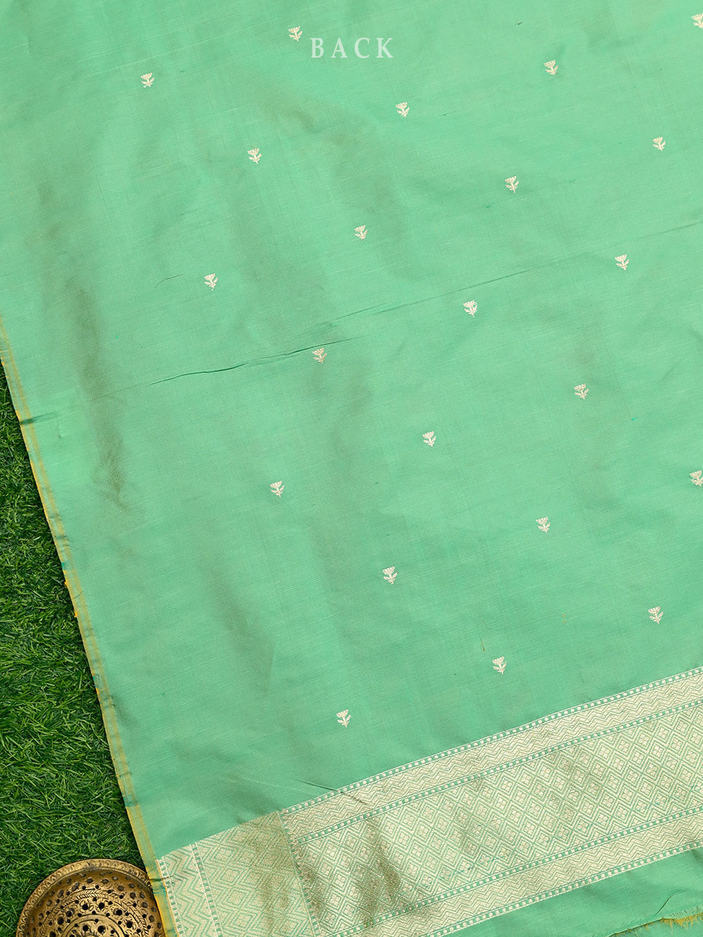 Pista Green Meenakari Katan Silk Handloom Banarasi Suit