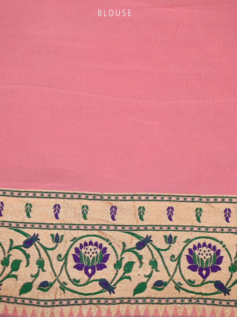 Pink Orange Paithani Rangkat Khaddi Georgette Handloom Banarasi Saree - Sacred Weaves