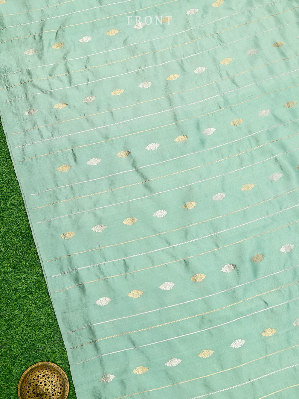 Pastel Green Silk Handloom Banarasi Suit - Sacred Weaves