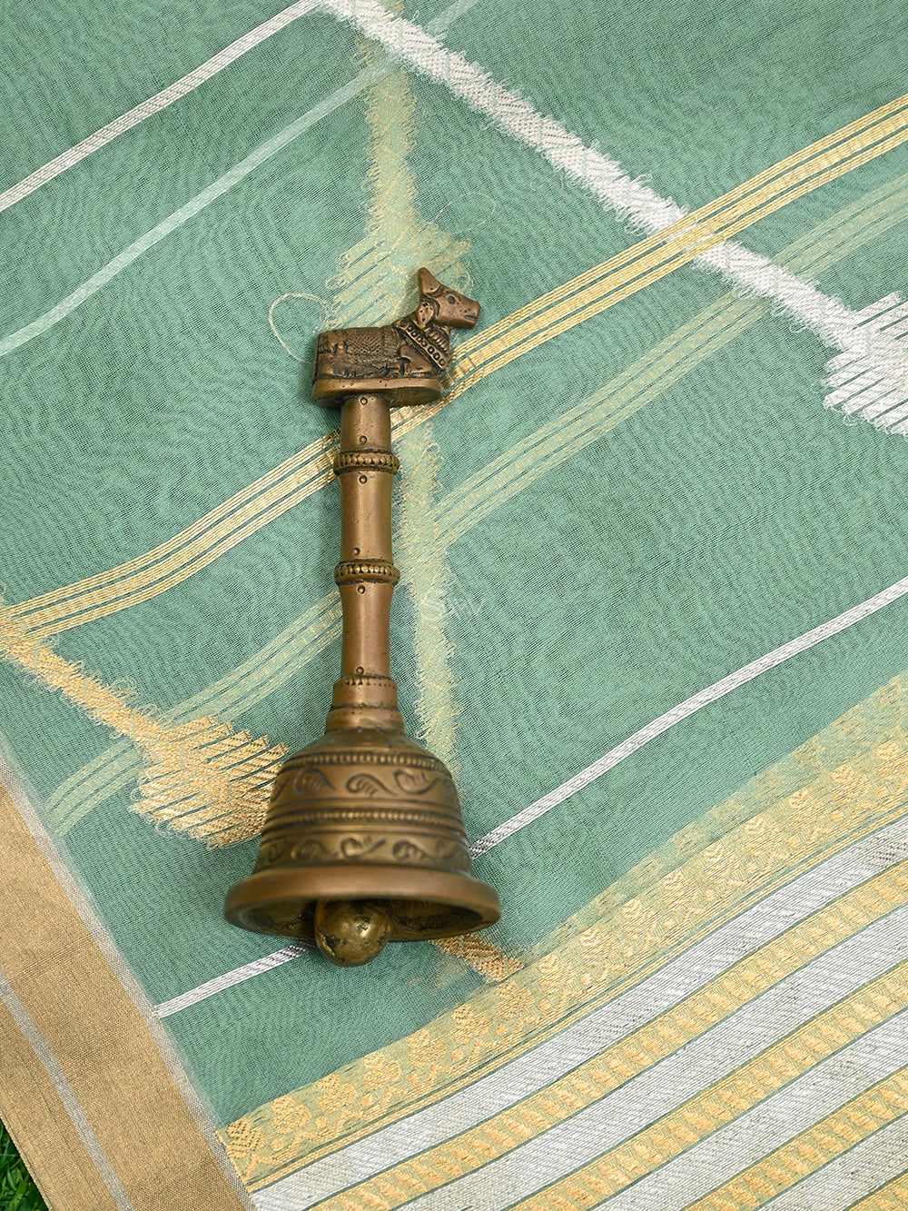 Pastel Green Silk Handloom Banarasi Suit - Sacred Weaves