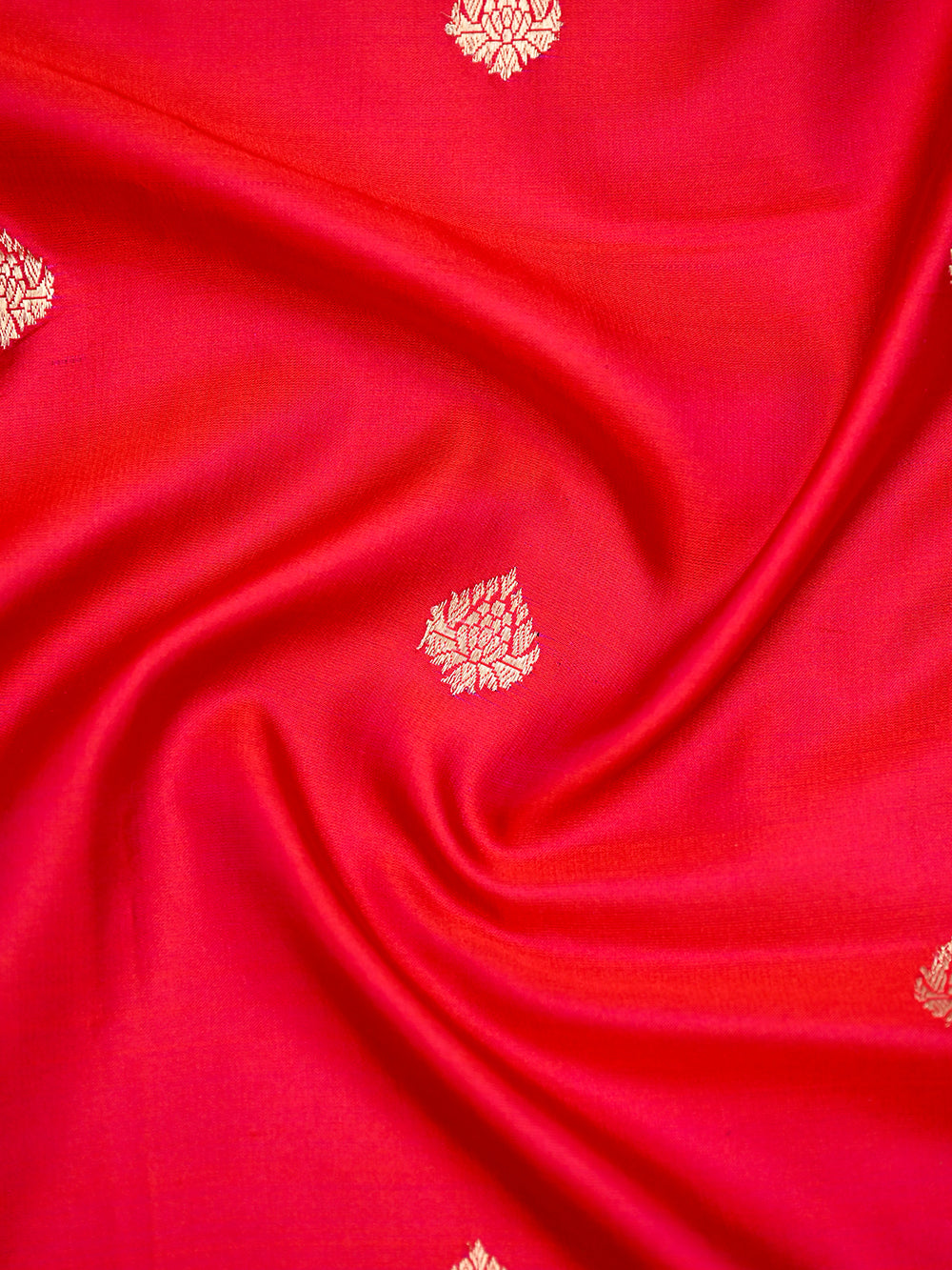 Pink Red Stripe Satin Tanchoi Handloom Banarasi Suit - Sacred Weaves