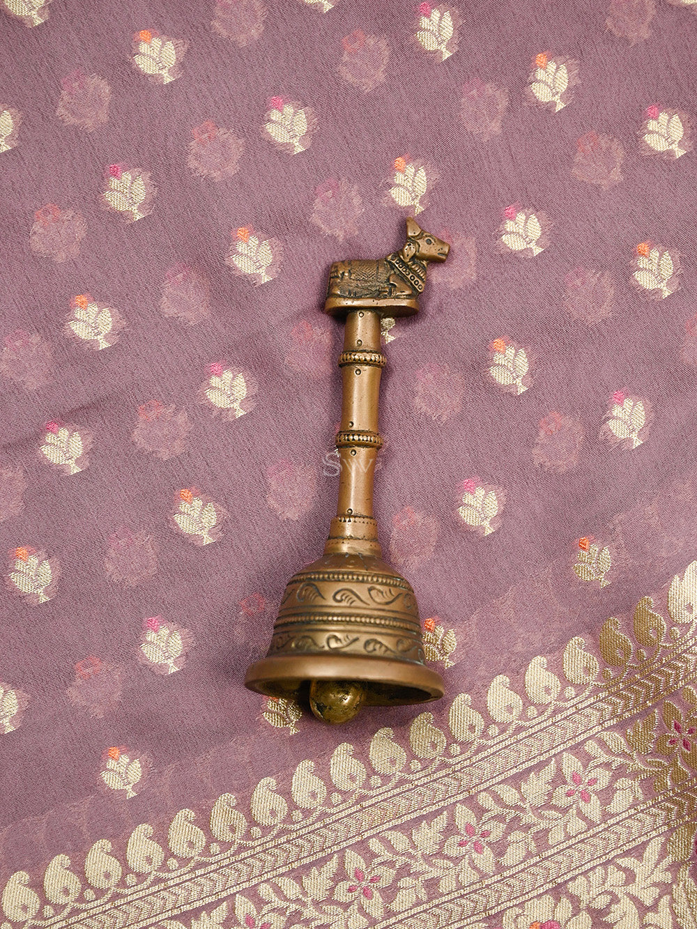 Pastel Mauve Meenakari Khaddi Georgette Handloom Banarasi Suit