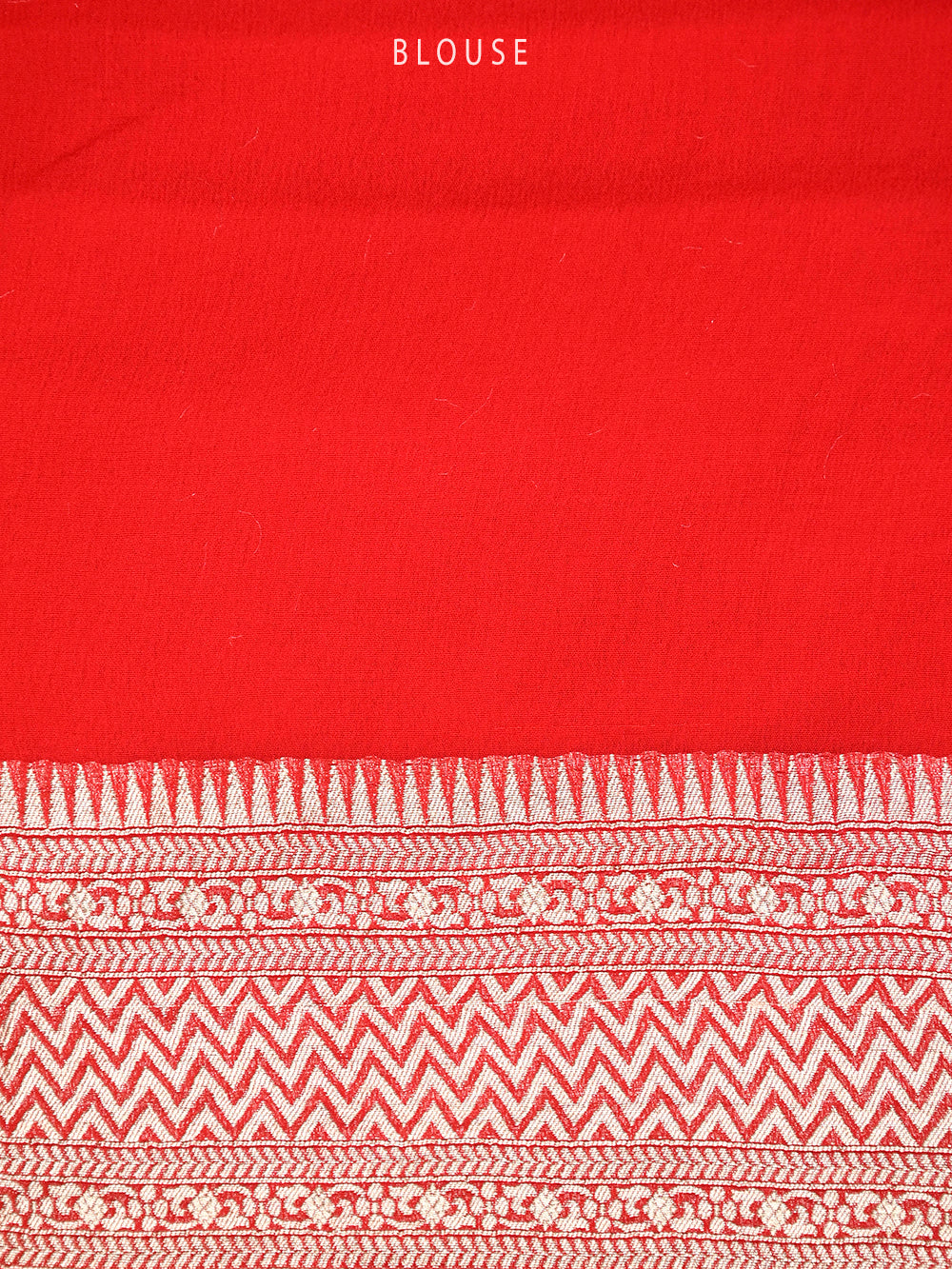 Red Jaal Khaddi Georgette Handloom Banarasi Saree - Sacred Weaves