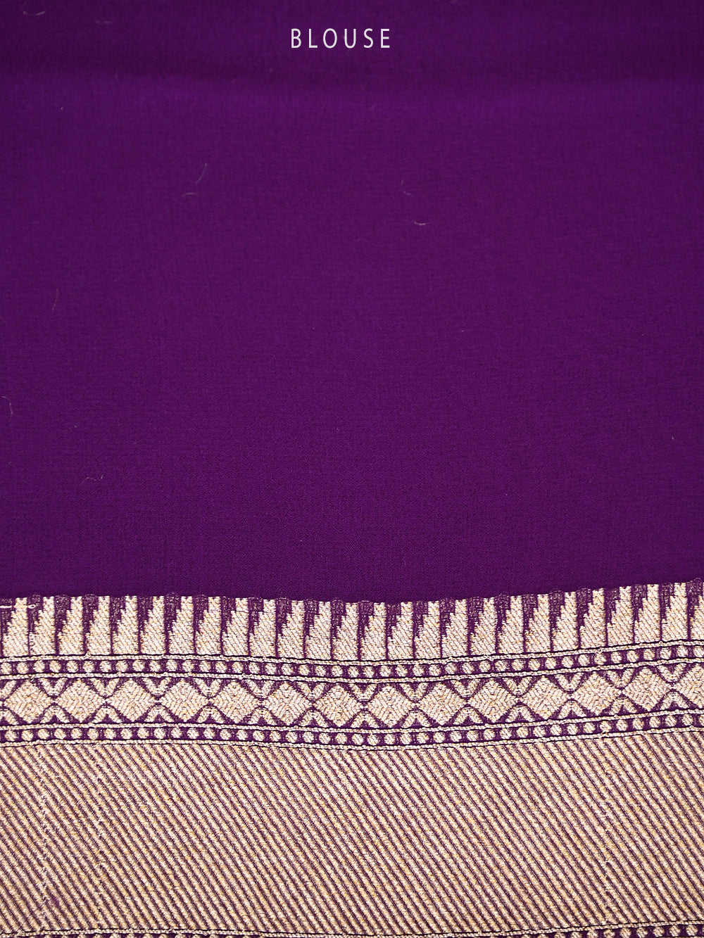 Purple Stripe Khaddi Georgette Handloom Banarasi Saree - Sacred Weaves