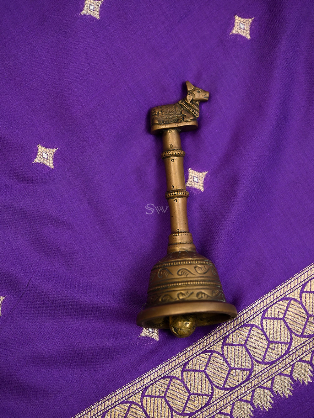 Purple Katan Silk Handloom Banarasi Suit - Sacred Weaves