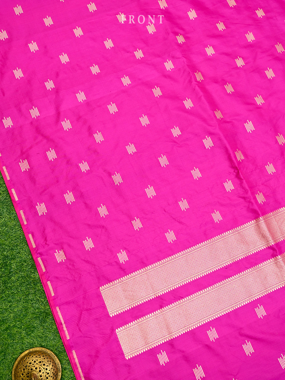 Magenta Katan Silk Handloom Banarasi Suit - Sacred Weaves