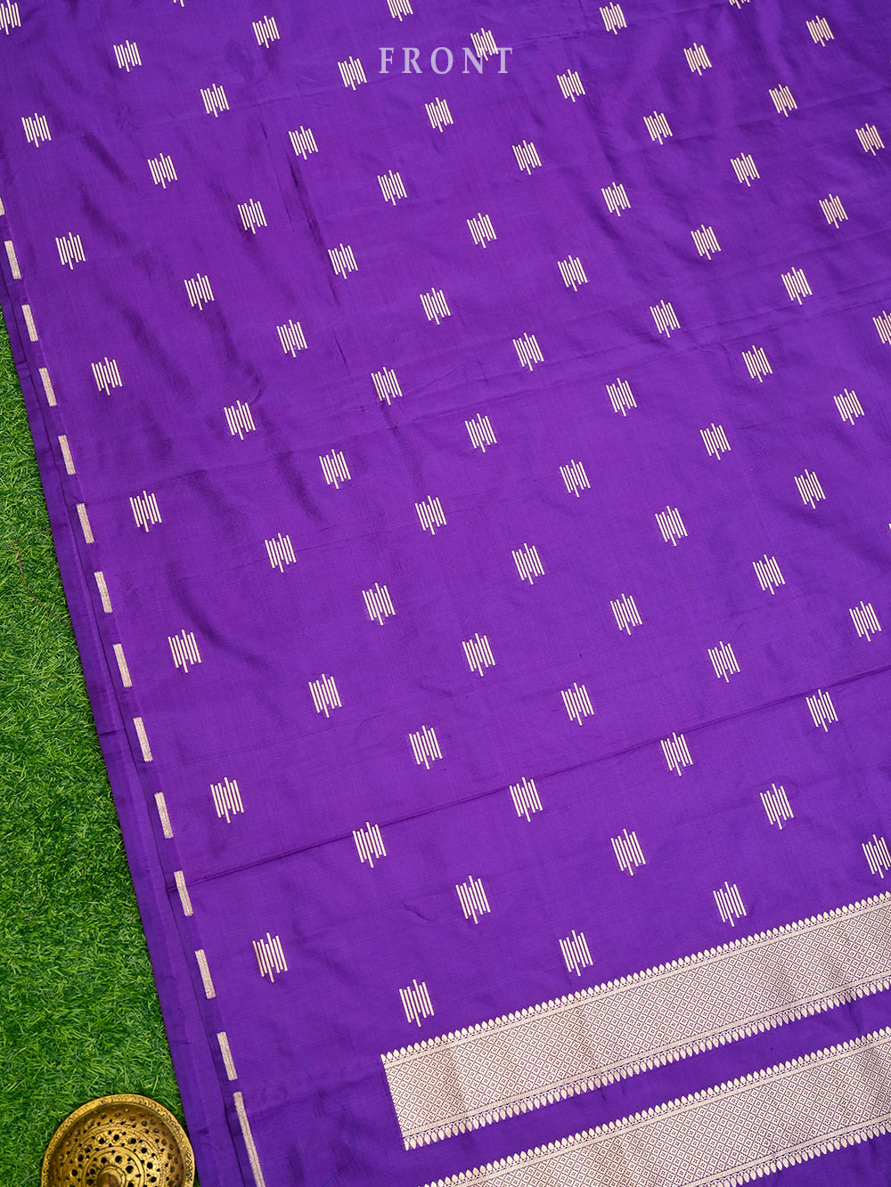 Purple Katan Silk Handloom Banarasi Suit - Sacred Weaves