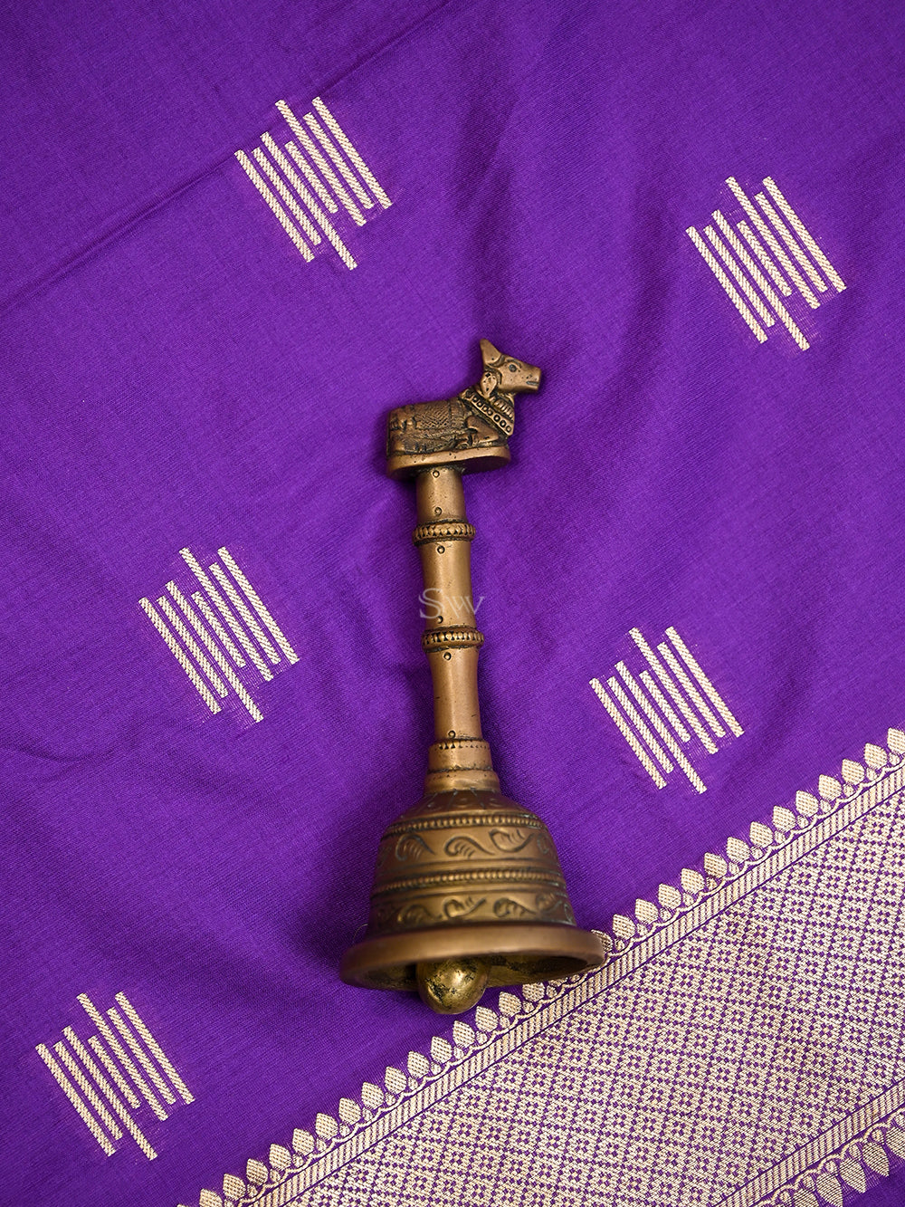 Purple Katan Silk Handloom Banarasi Suit - Sacred Weaves