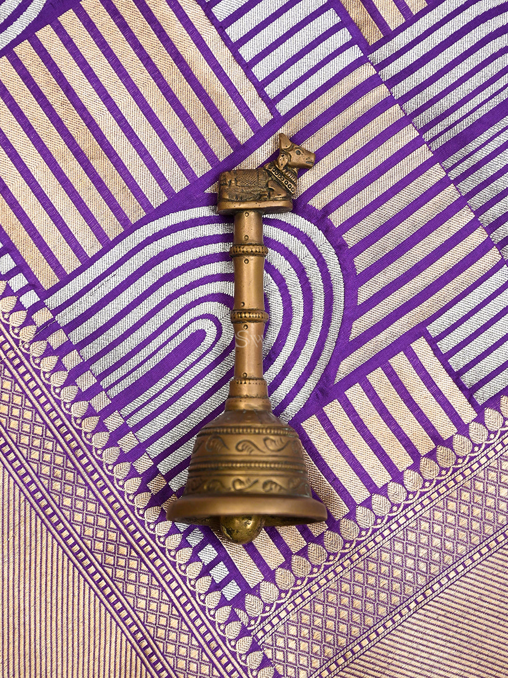 Purple Katan Silk Handloom Banarasi Suit - Sacred Weaves