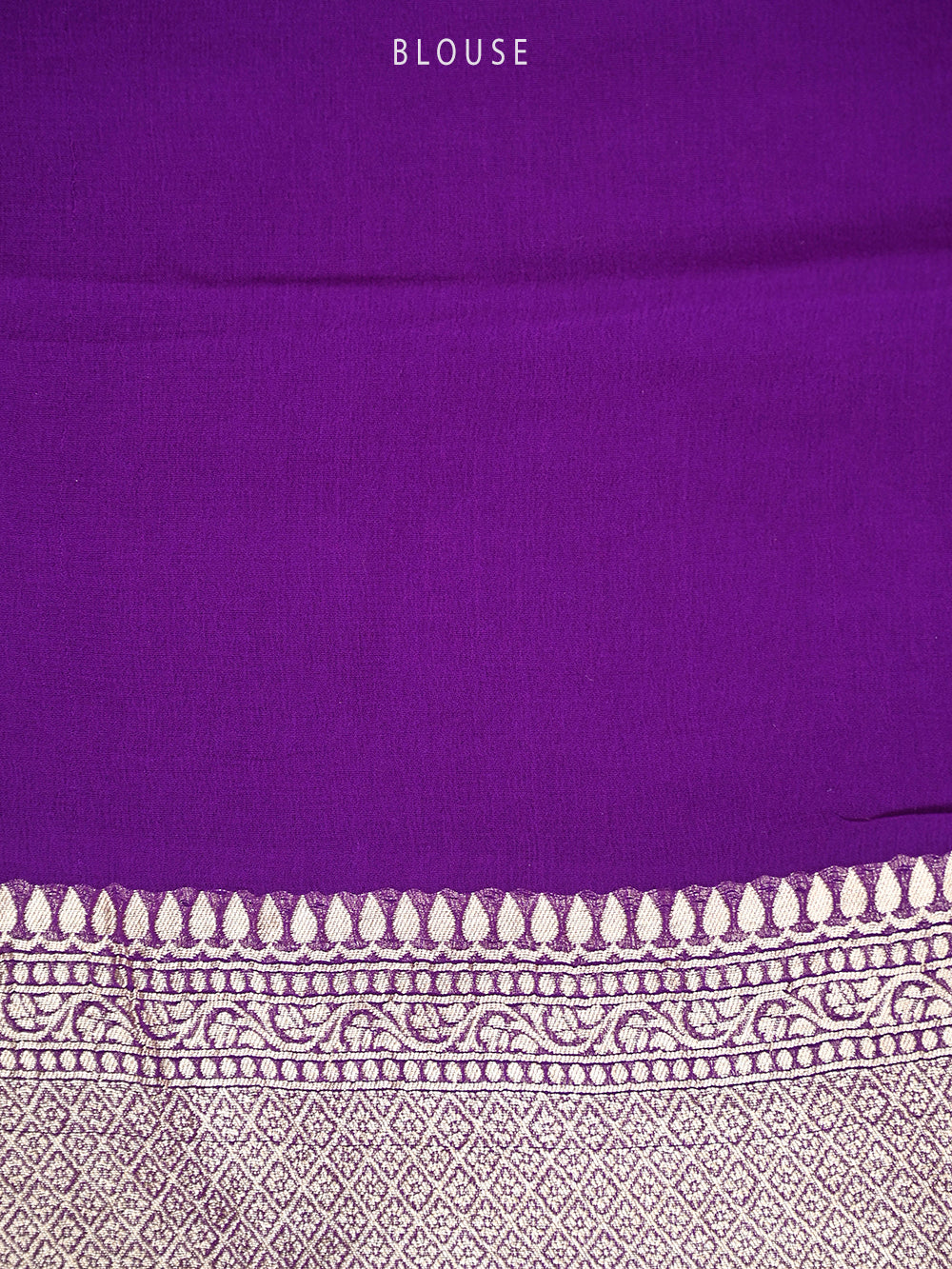 Purple Rangkat Khaddi Georgette Handloom Banarasi Saree -Sacred Weaves