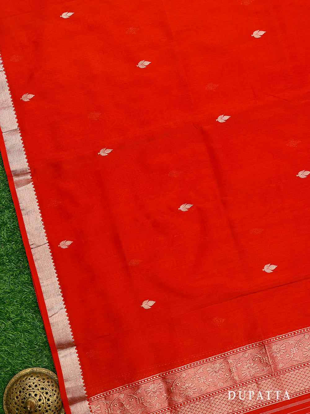 Red Katan Silk Handloom Banarasi Suit