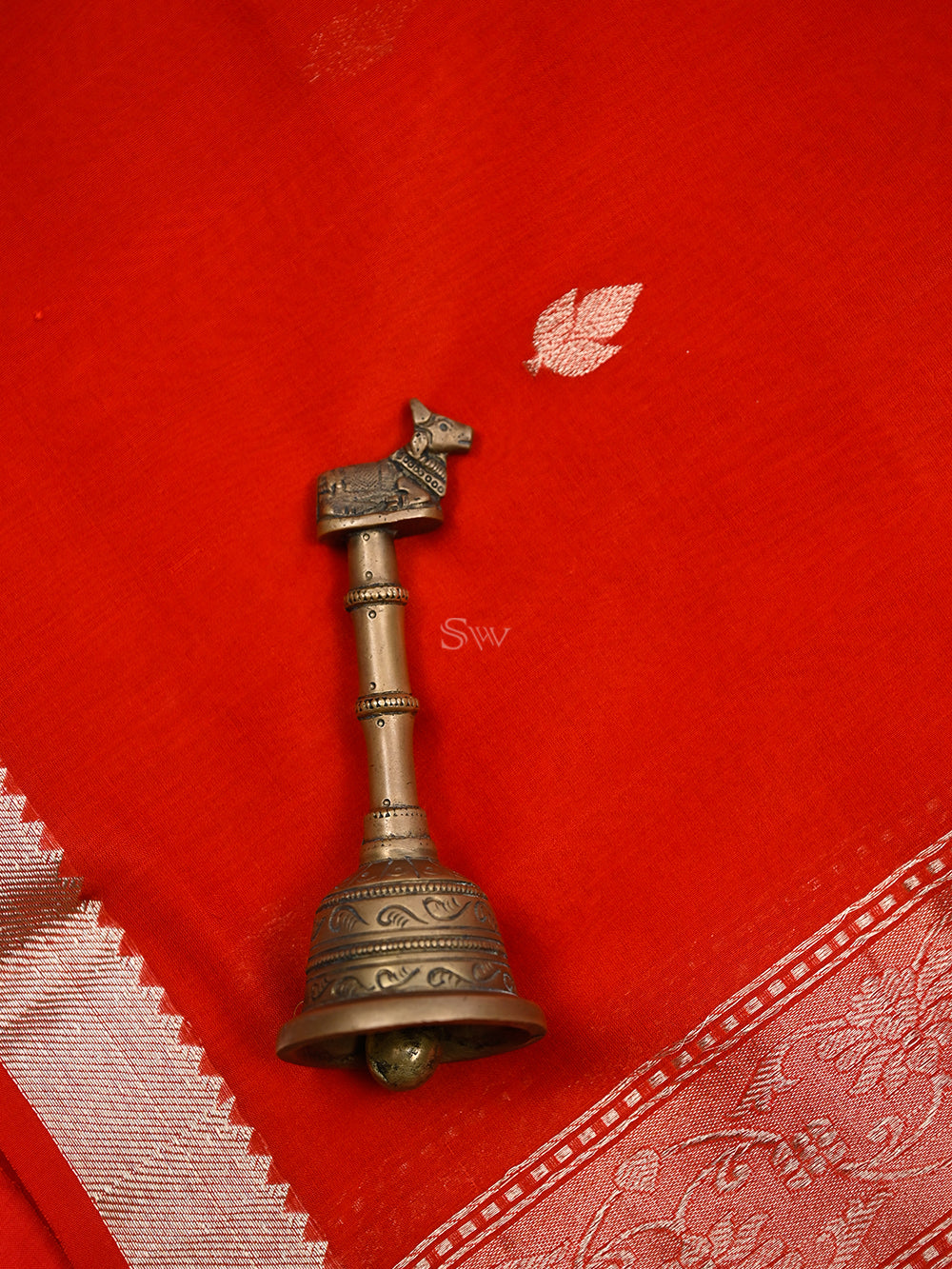 Red Katan Silk Handloom Banarasi Suit