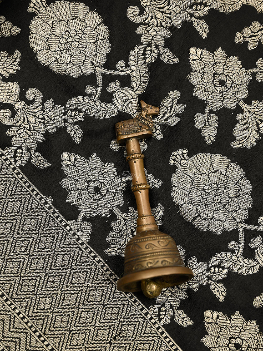 Black Meenakari Katan Silk Handloom Banarasi Suit