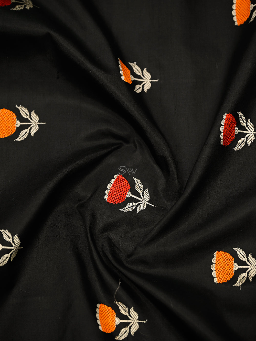 Black Meenakari Katan Silk Handloom Banarasi Suit