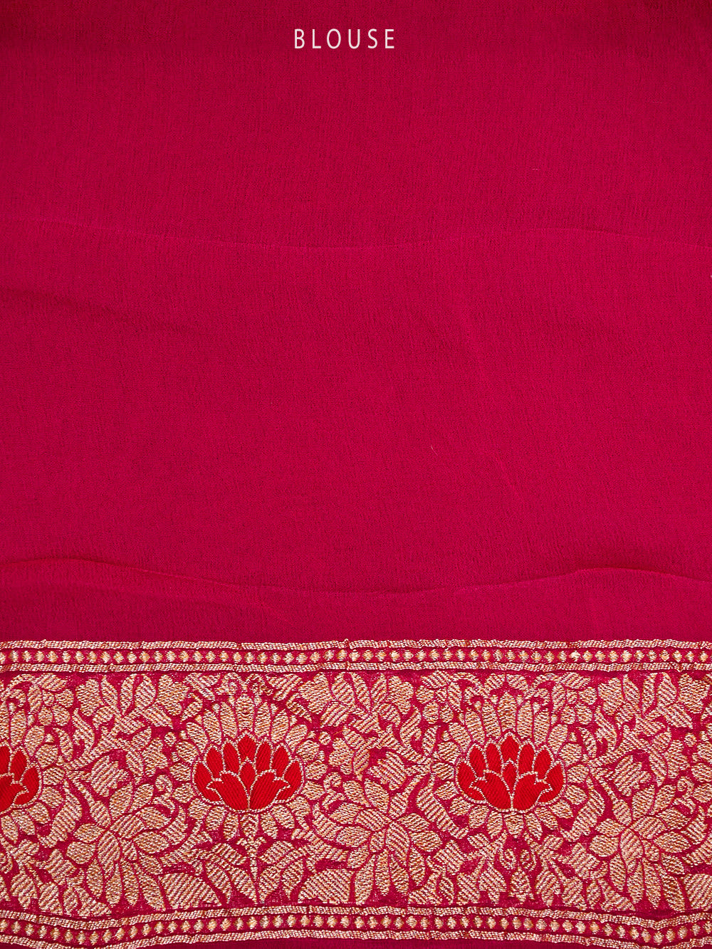 Dark Pink Meenakari Jaal Khaddi Georgette Handloom Banarasi Saree