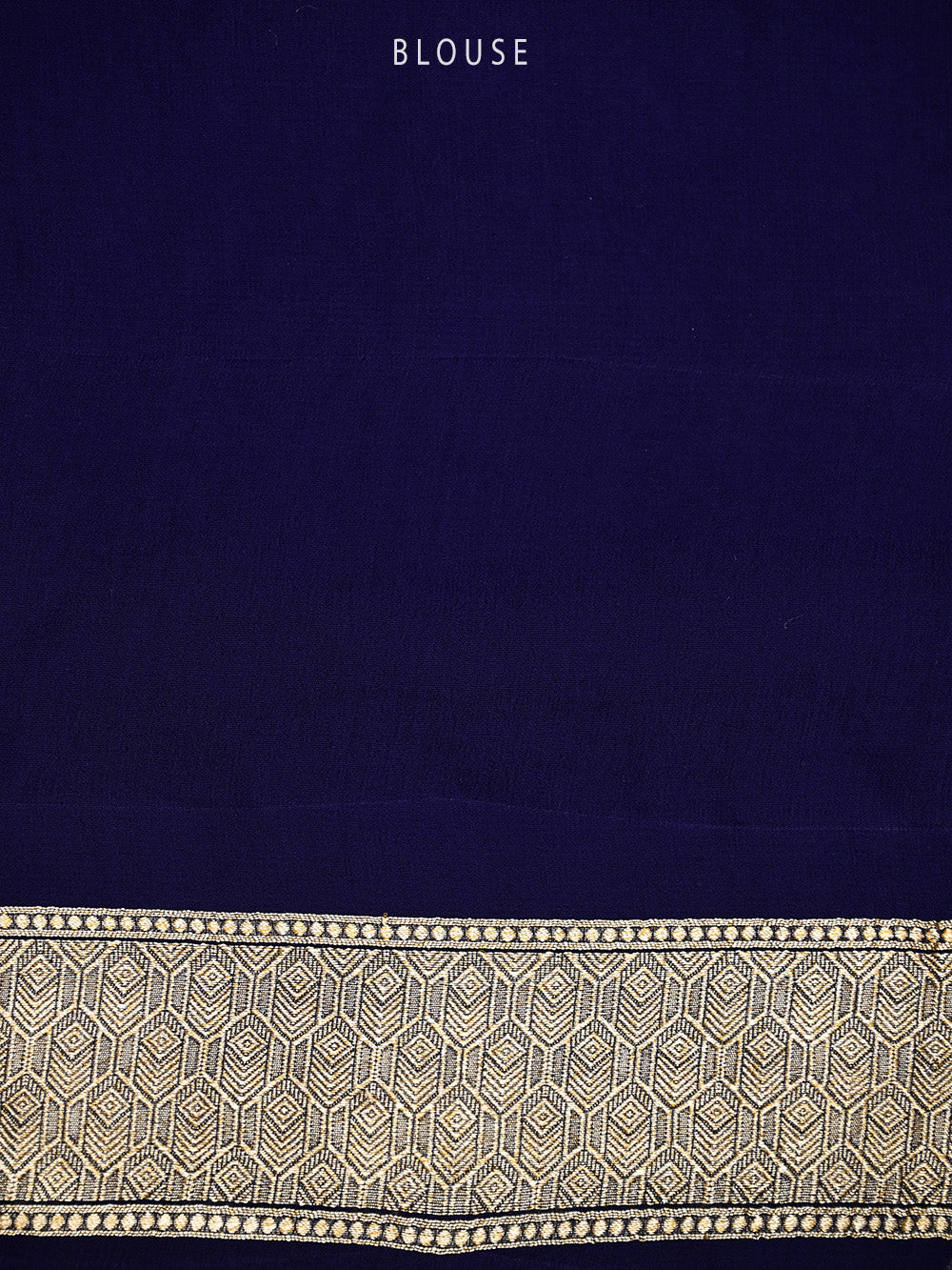 Navy Blue Booti Khaddi Georgette Handloom Banarasi Saree