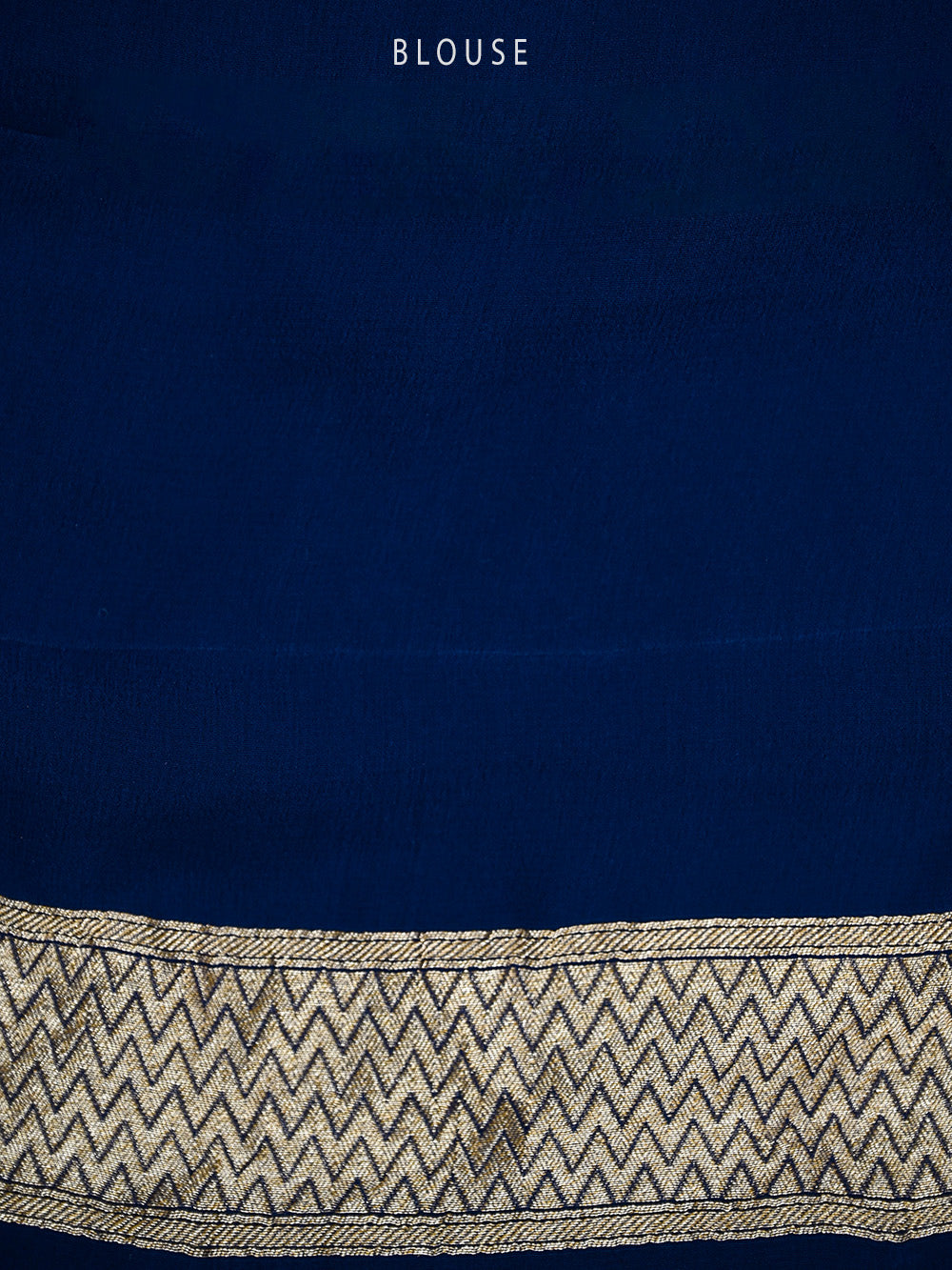 Navy Blue Booti Khaddi Georgette Handloom Banarasi Saree