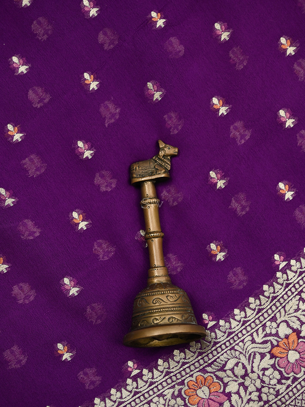 Purple Meenakari Khaddi Georgette Handloom Banarasi Suit