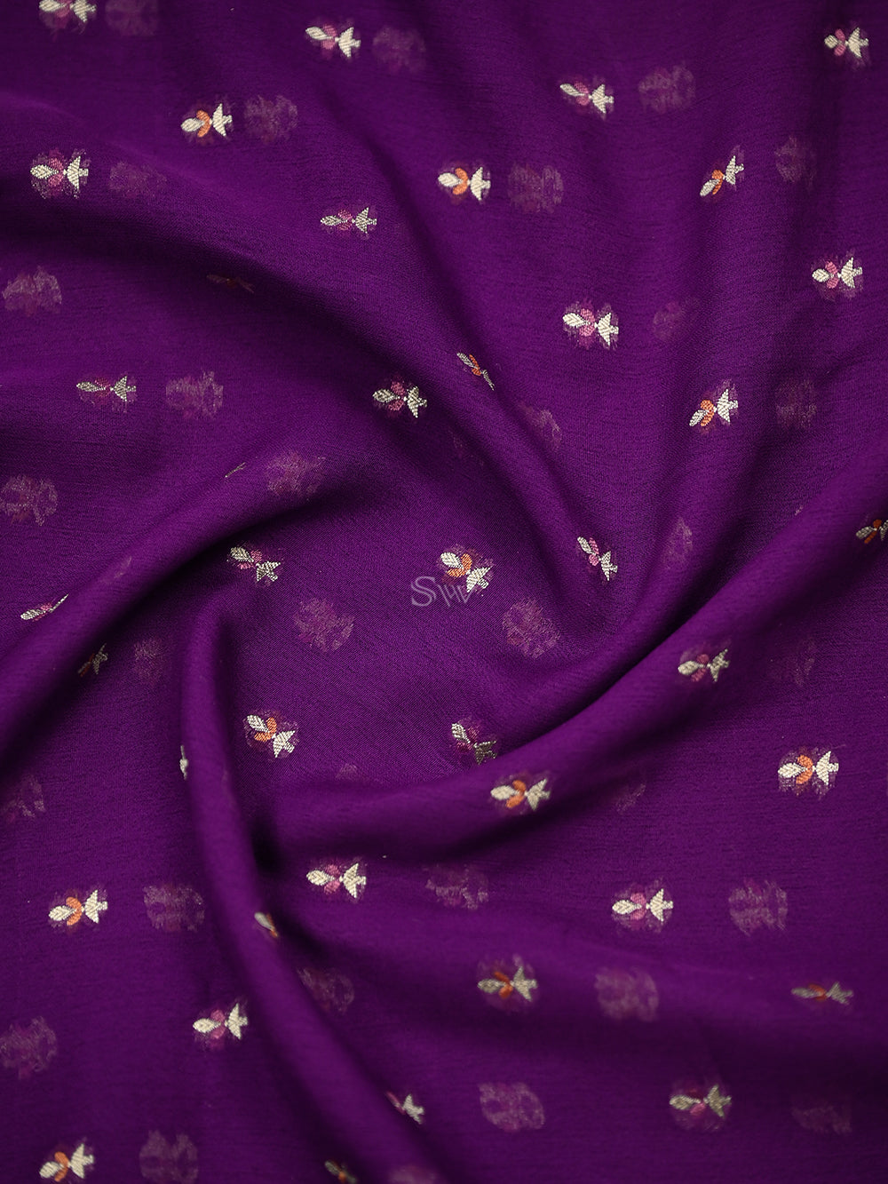 Purple Meenakari Khaddi Georgette Handloom Banarasi Suit