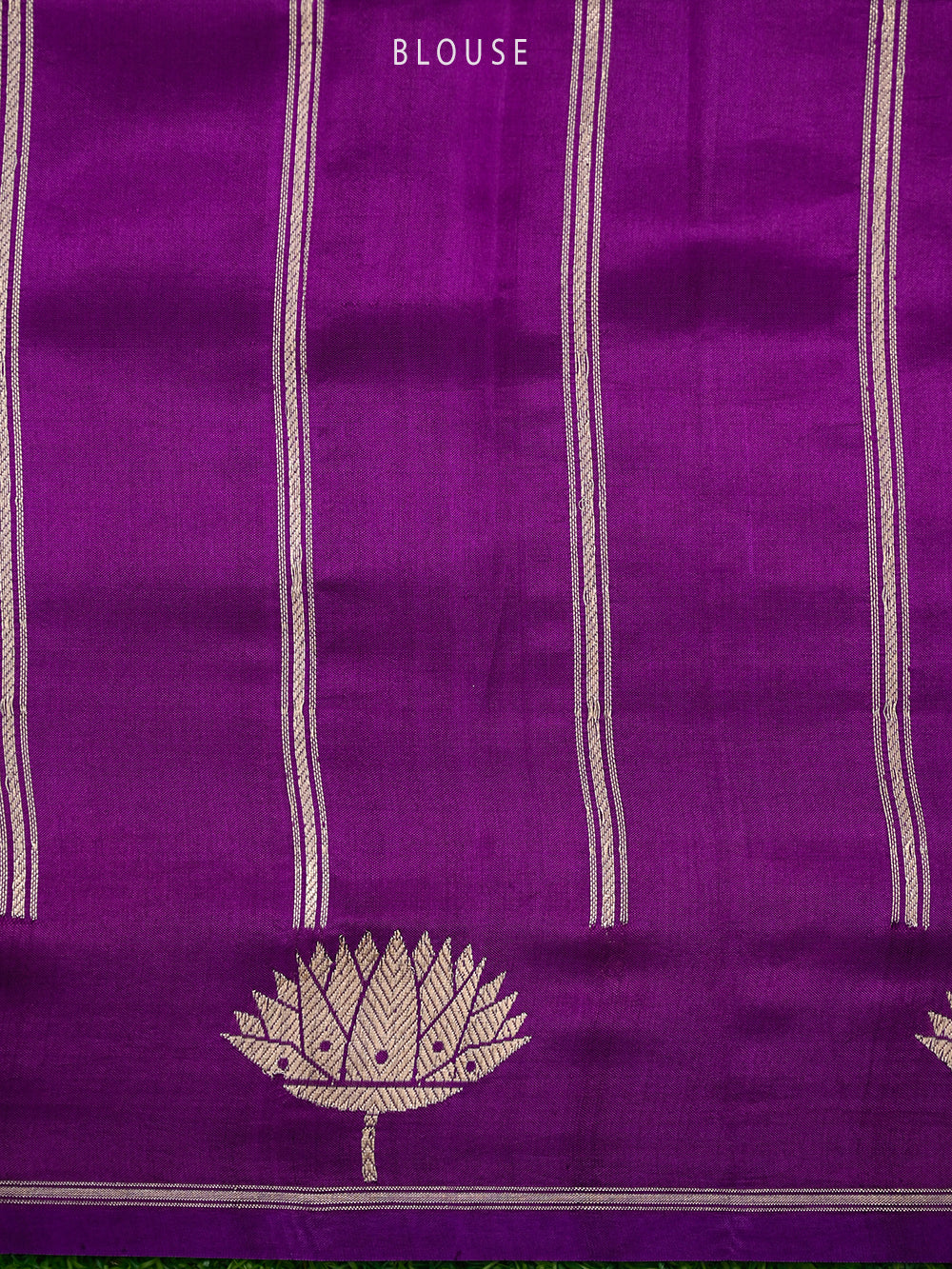 Purple Booti Katan Silk Handloom Banarasi Saree - Sacred Weaves