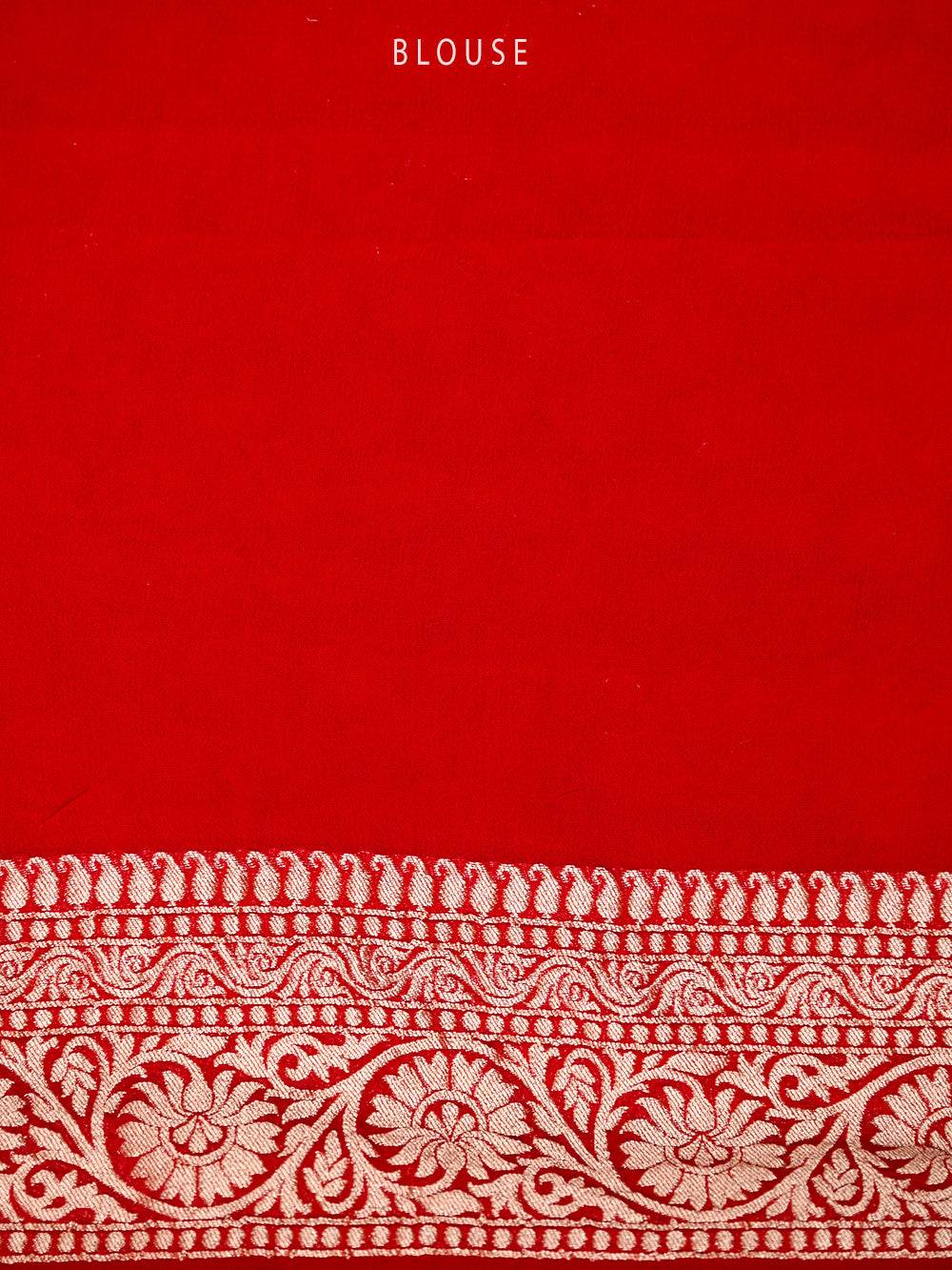 Red Booti Khaddi Georgette Handloom Banarasi Saree - Sacred Weaves