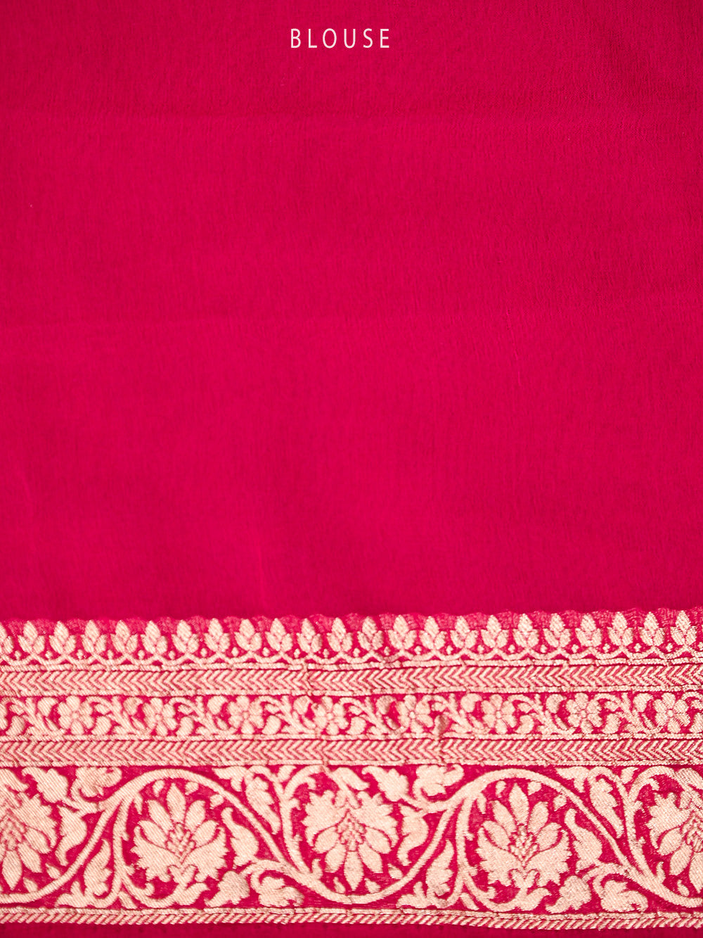 Magenta Booti Khaddi Georgette Handloom Banarasi Saree - Sacred Weaves