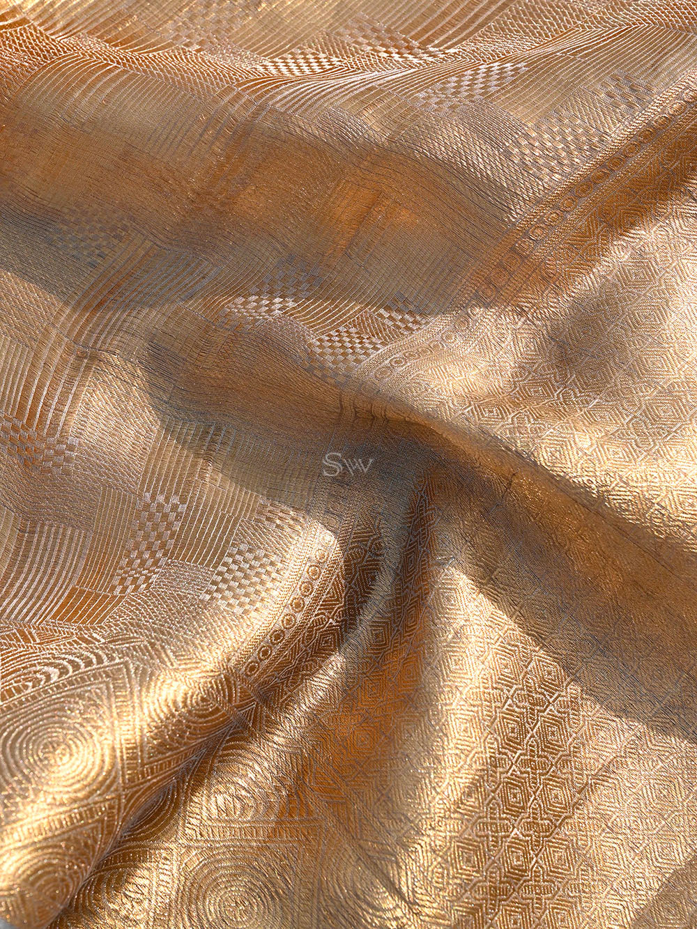 Pastel Grey Tissue Brocade Handloom Banarasi Saree - Saxred Weaves