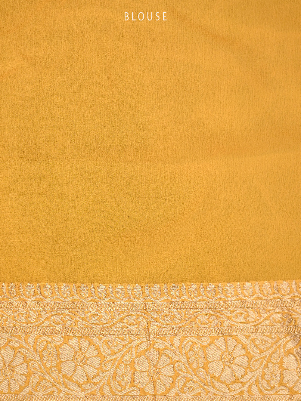 Yellow Booti Khaddi Georgette Handloom Banarasi Saree - Sacred Weaves