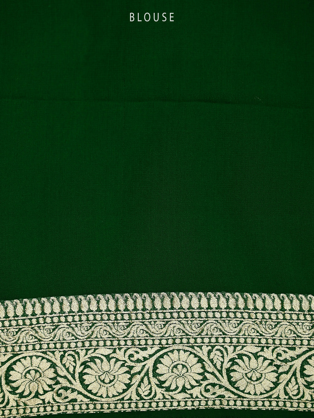 Bottle Green Booti Khaddi Georgette Handloom Banarasi Saree - Sacred Weaves