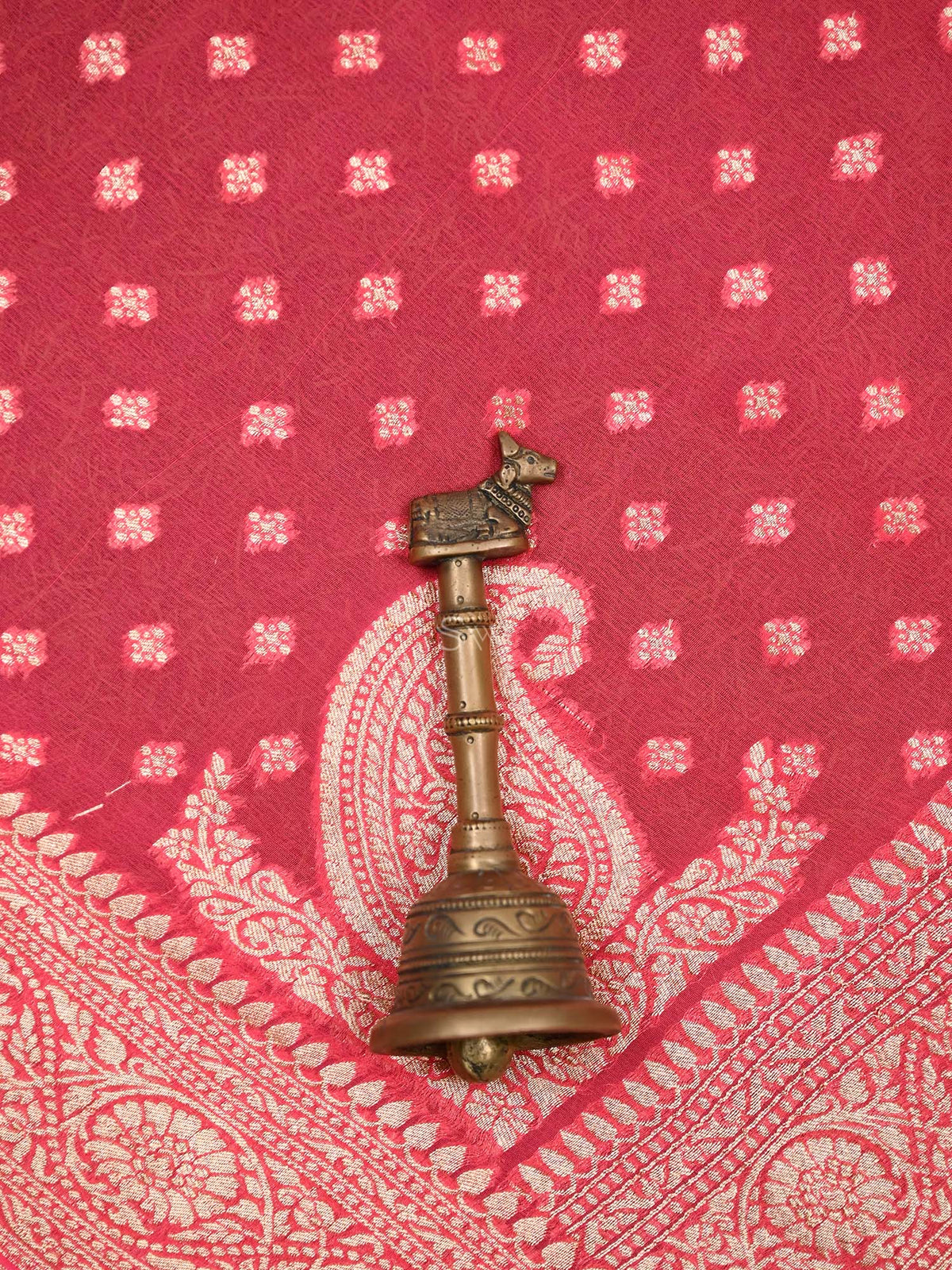 Pink Konia Khaddi Georgette Handloom Banarasi Saree - Sacred Weaves