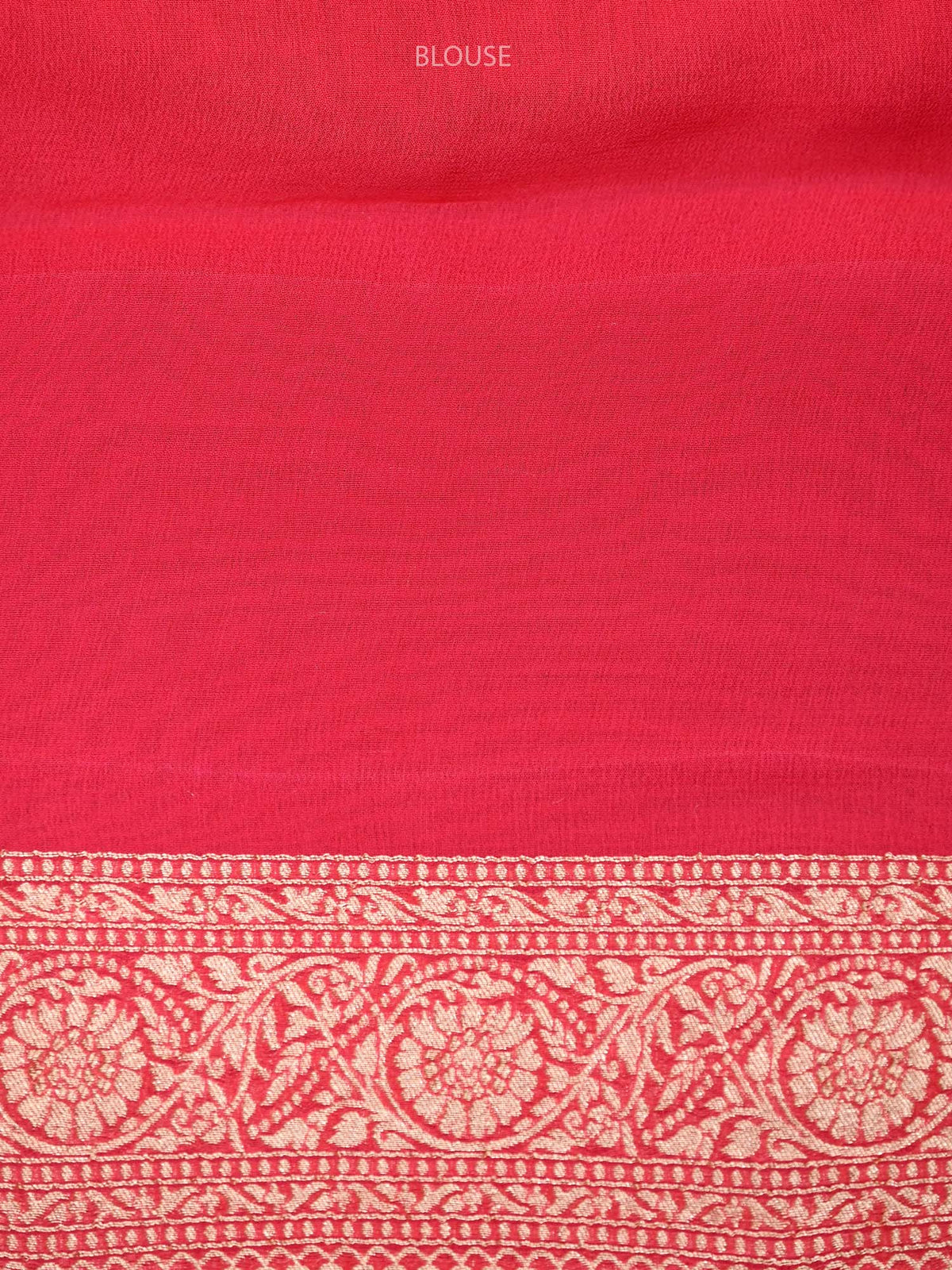 Pink Konia Khaddi Georgette Handloom Banarasi Saree - Sacred Weaves