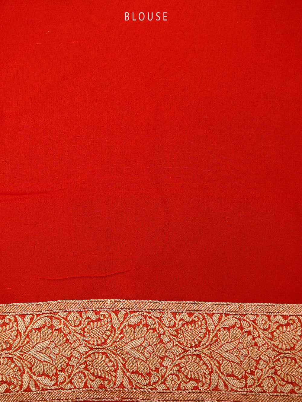 Dark Orange Meenakari Jaal Khaddi Georgette Handloom Banarasi Saree