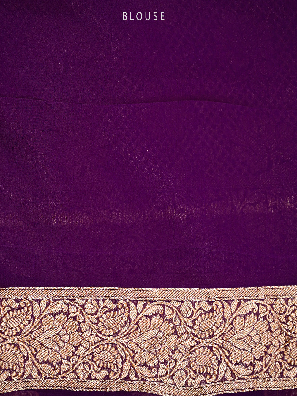 Dark Purple Meenakari Jaal Khaddi Georgette Handloom Banarasi Saree