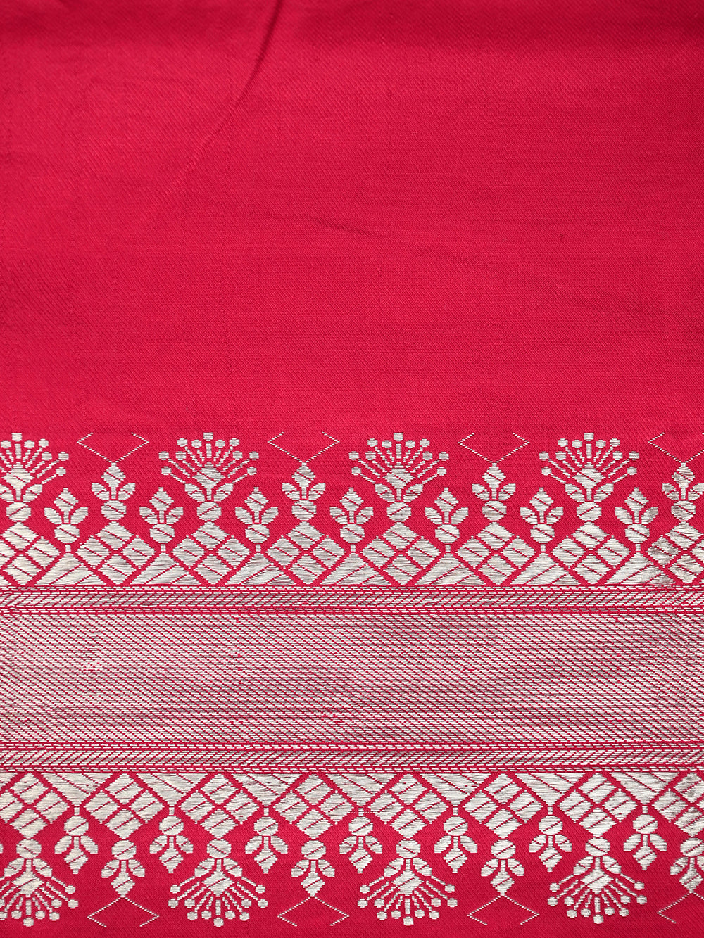 Red Satin Tanchoi Handloom Banarasi Saree - Sacred Weaves