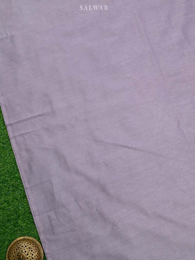 Pastel Mauve Meenakari Crush Tissue Silk Handloom Banarasi Suit