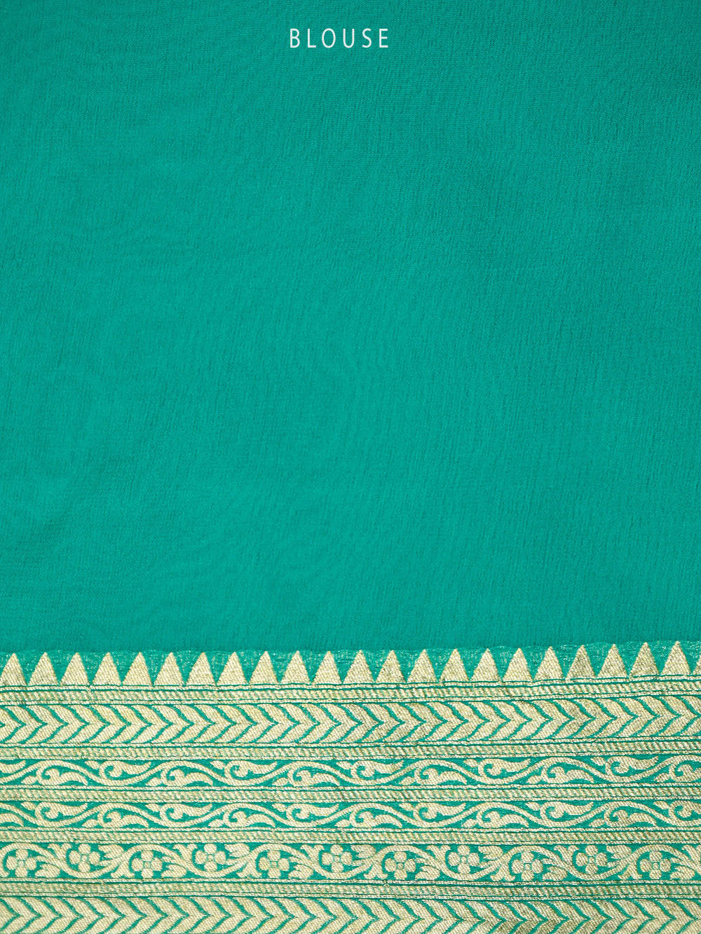 Green Blue Rangkat Khaddi Georgette Handloom Banarasi Saree - Sacred Weaves