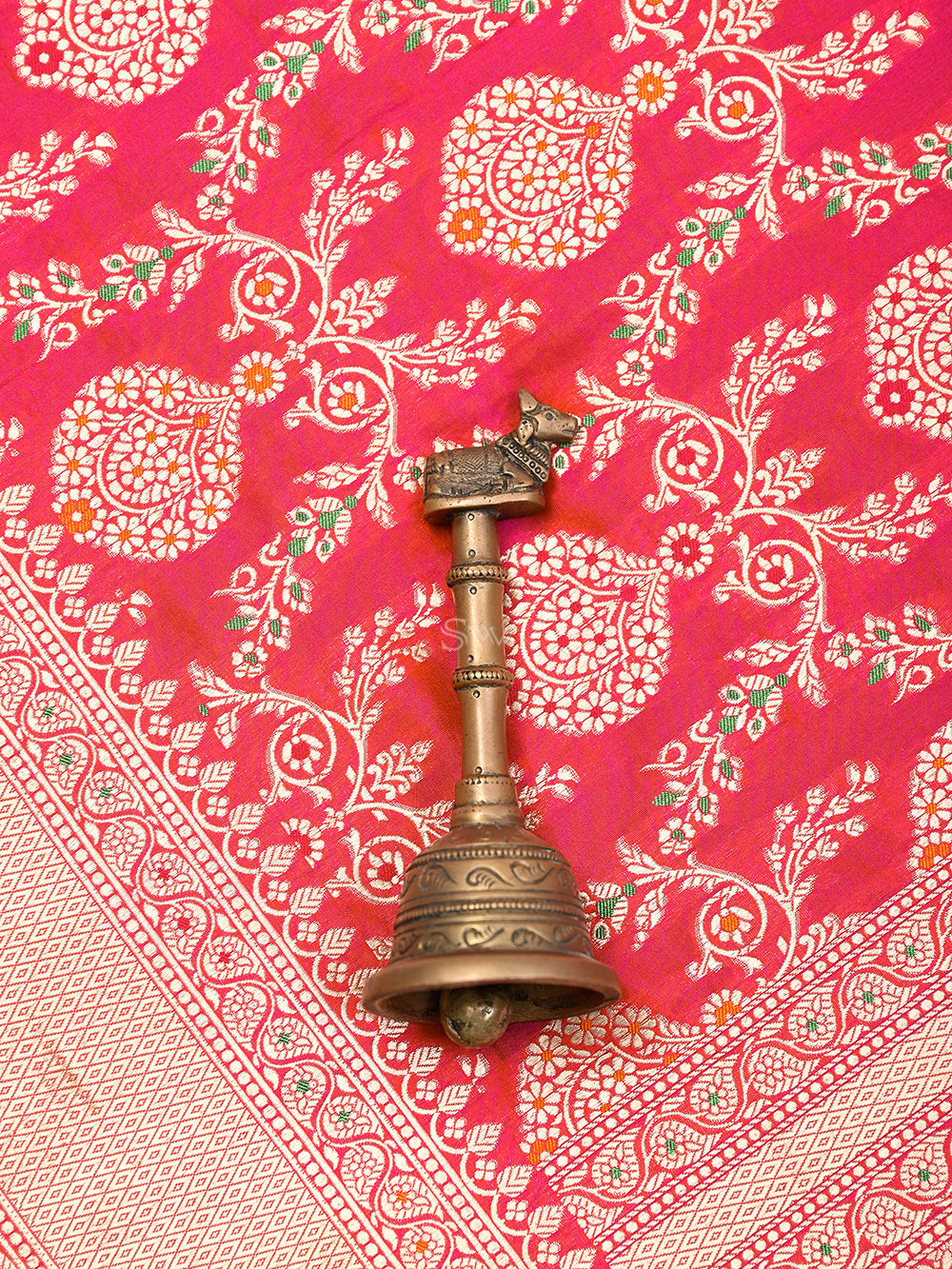 Meenakari Jaal Katan Silk Handloom Banarasi Dupatta - Sacred Weaves