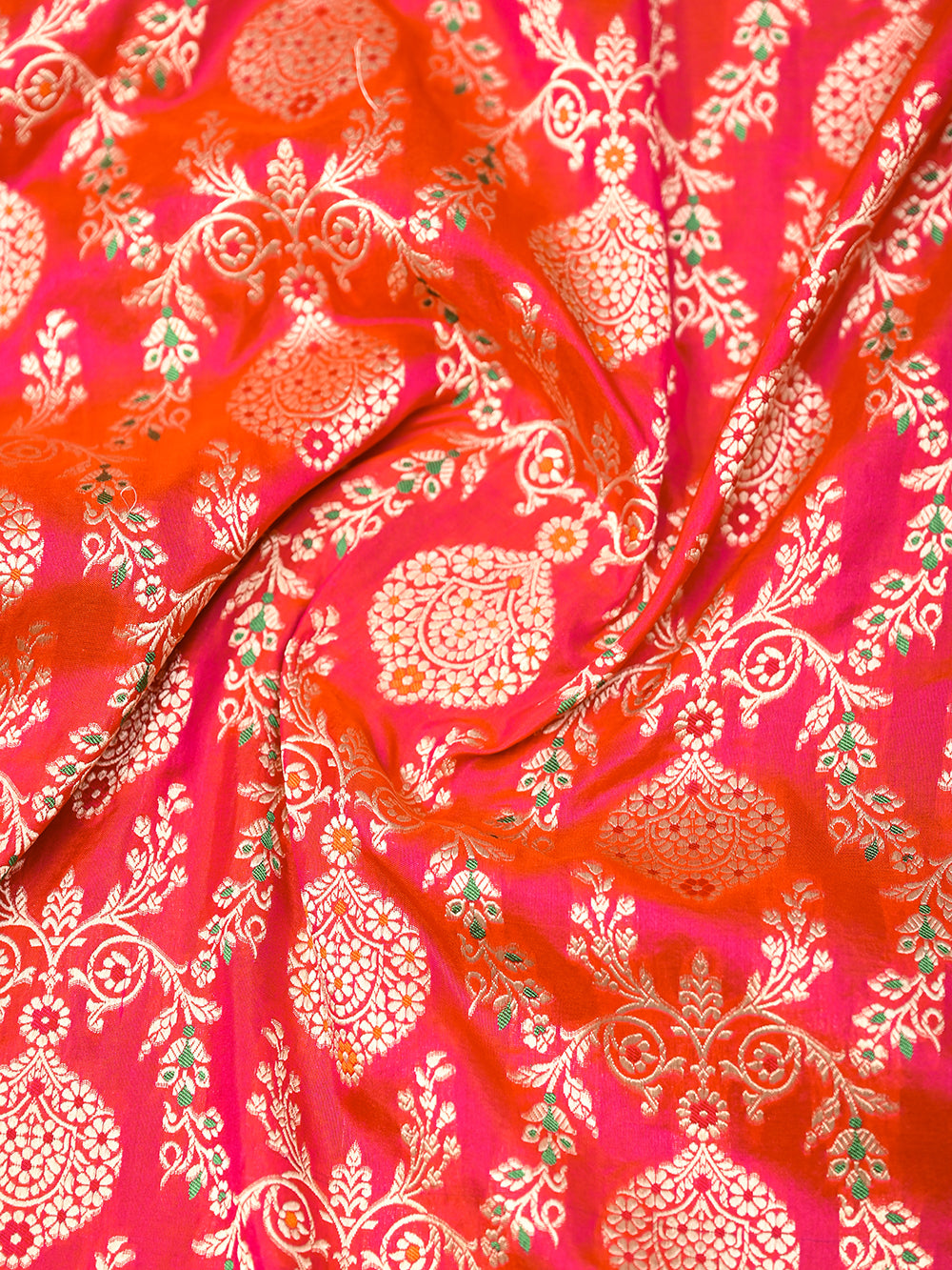 Meenakari Jaal Katan Silk Handloom Banarasi Dupatta - Sacred Weaves