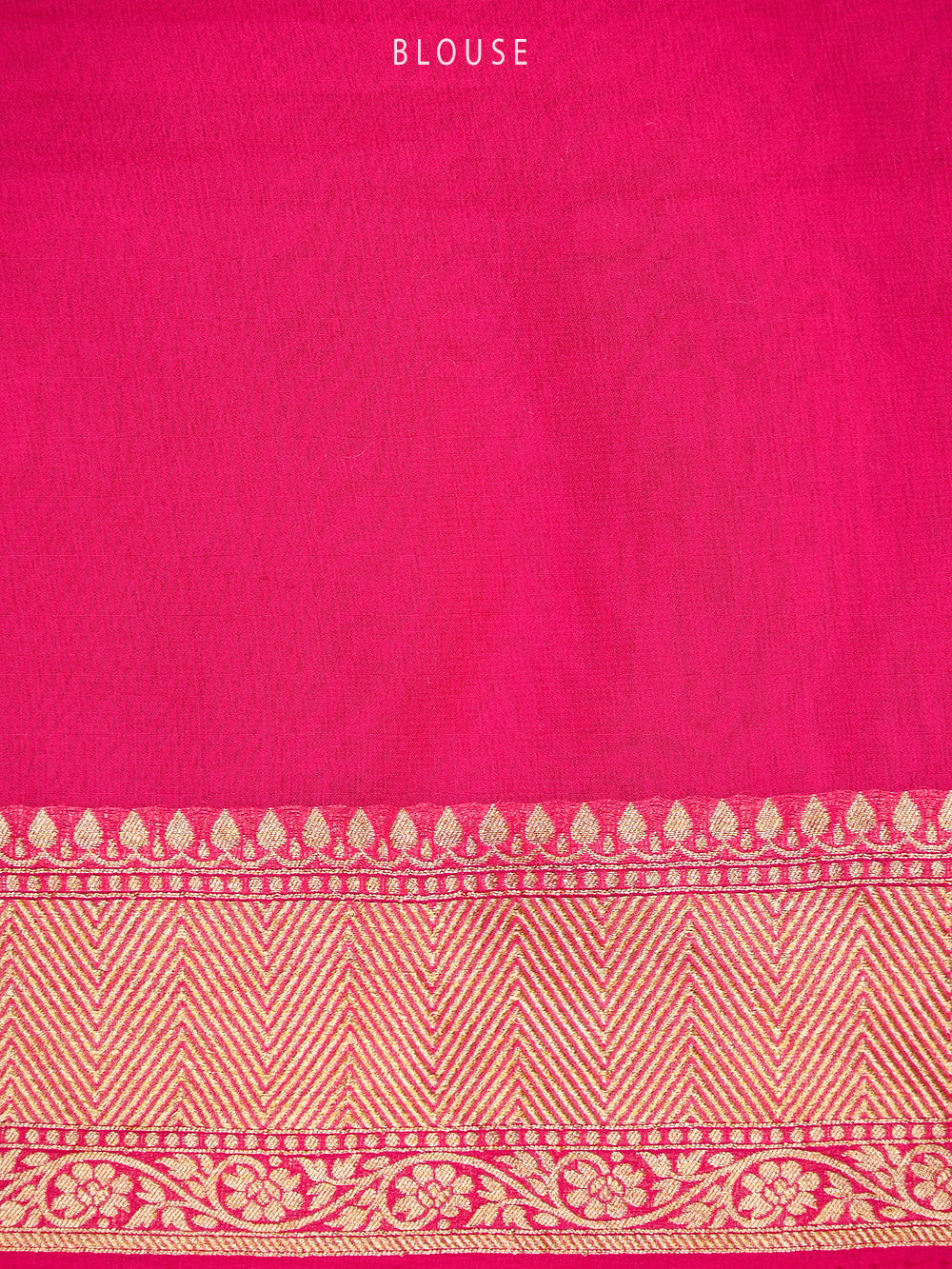 Magenta Orange Rangkat Khaddi Georgette Handloom Banarasi Saree - Sacred Weaves