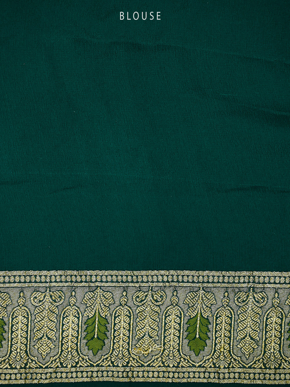 Teal Green Meenakari Jaal Khaddi Georgette Handloom Banarasi Saree