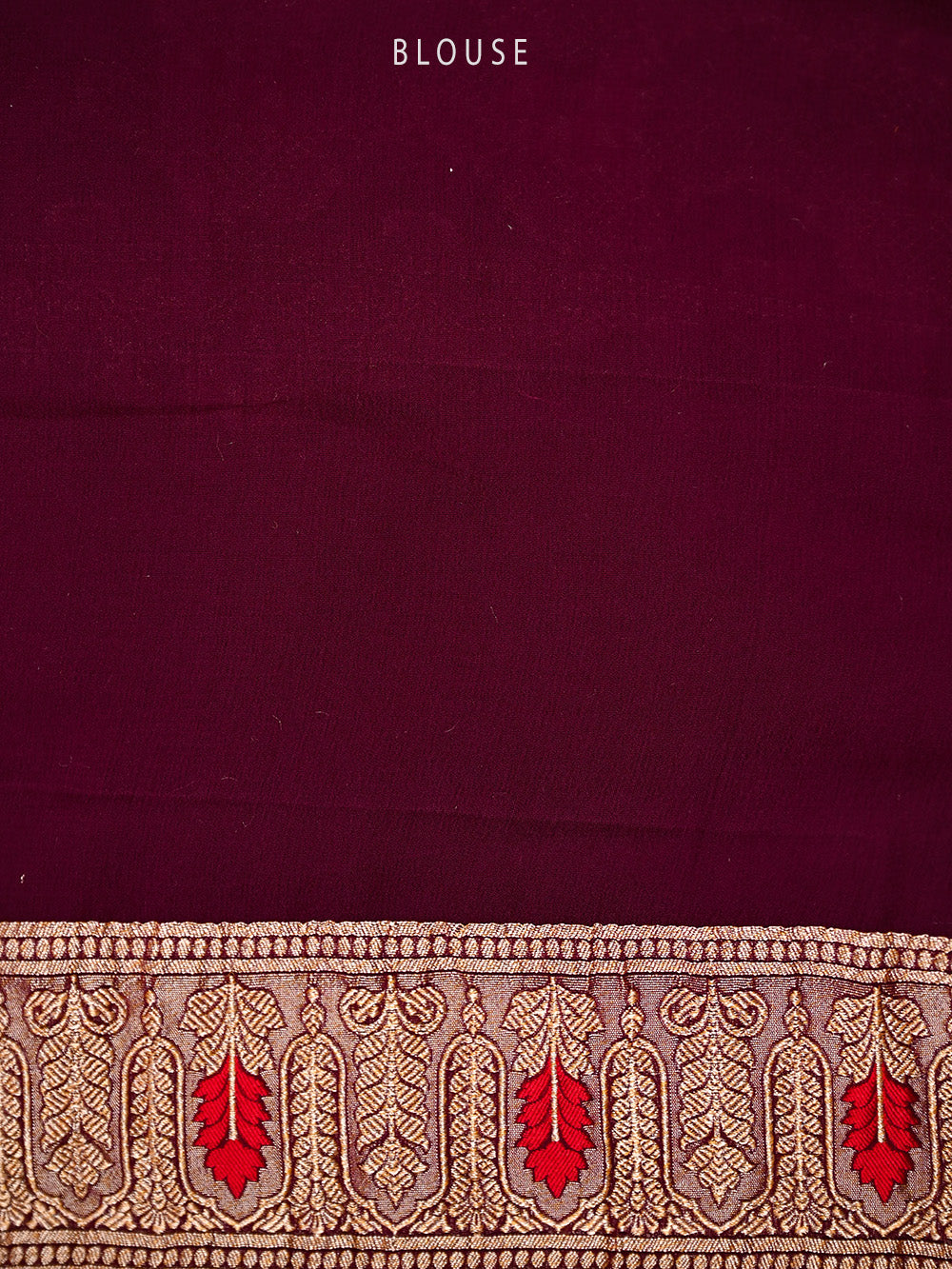 Wine Meenakari Jaal Khaddi Georgette Handloom Banarasi Saree