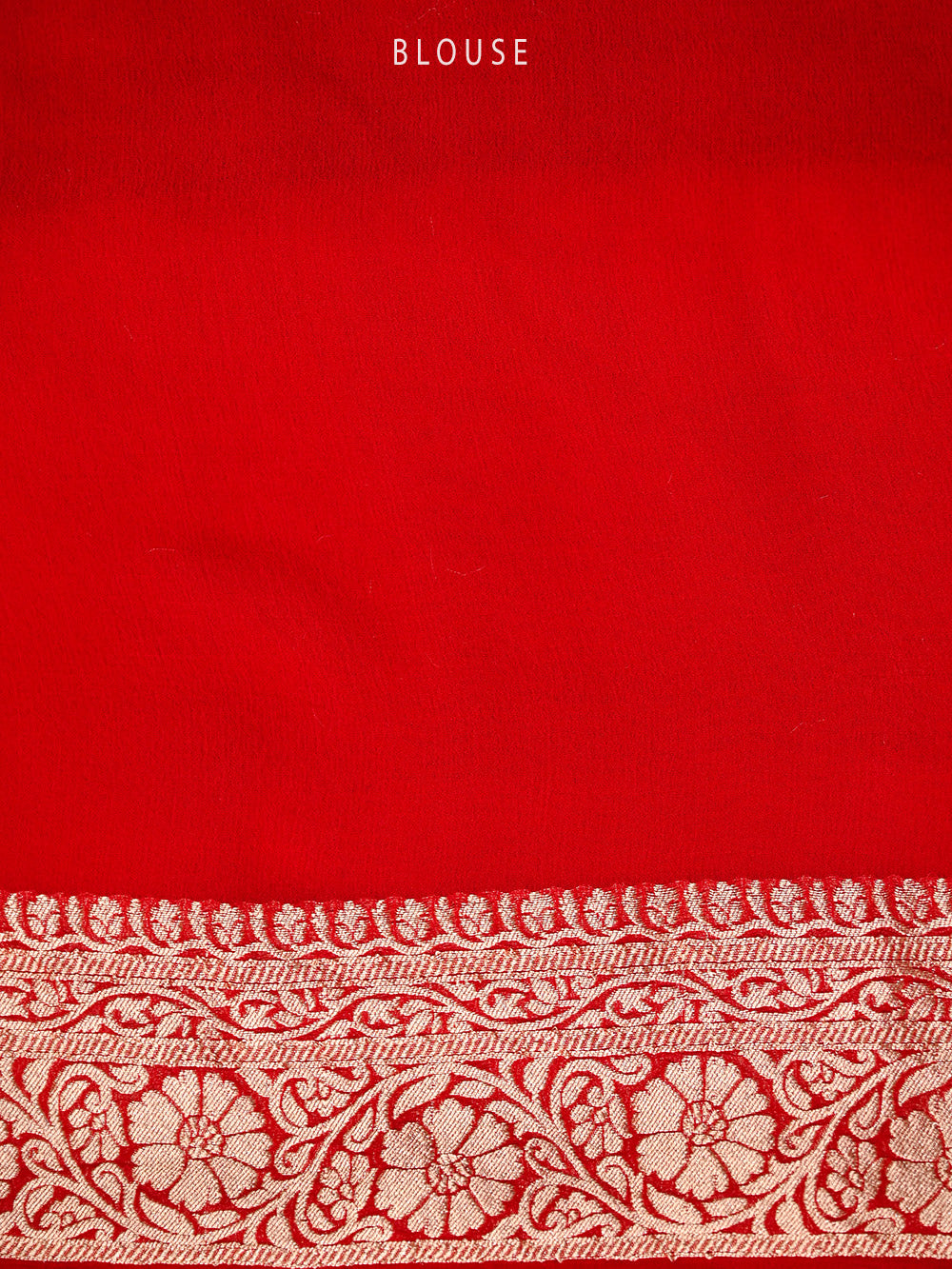 Red Booti Khaddi Georgette Handloom Banarasi Saree - Sacred Weaves