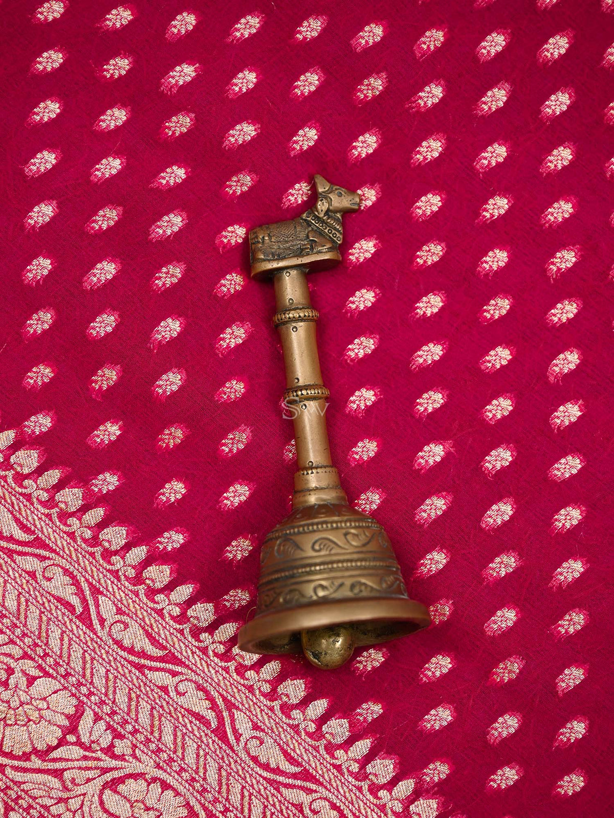 Dark Pink Booti Khaddi Georgette Handloom Banarasi Saree - Sacred Weaves