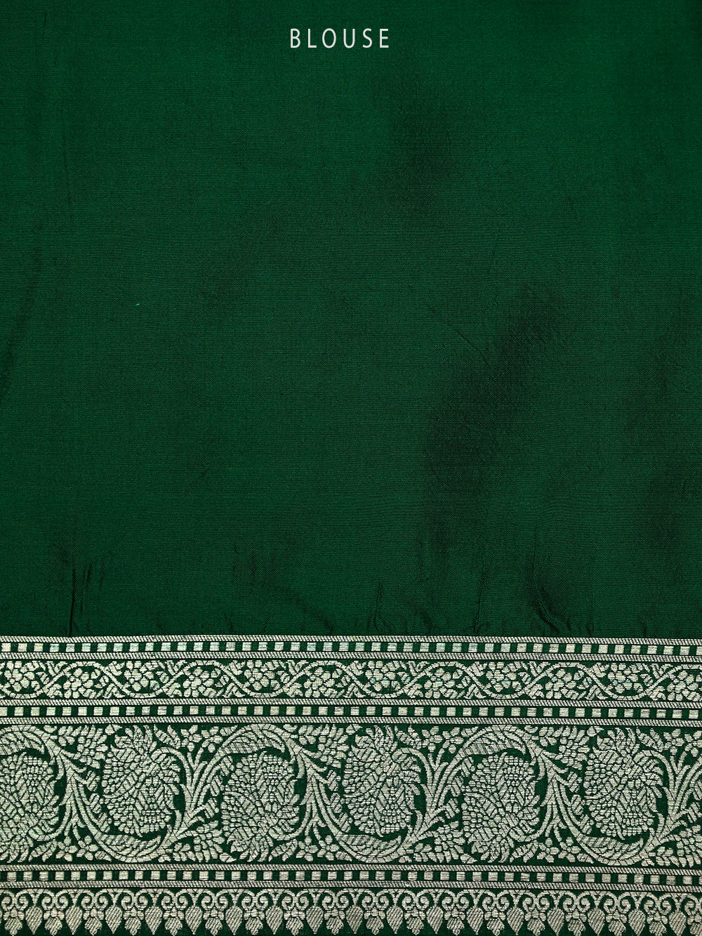 Bottle Green Katan Silk Brocade Handloom Banarasi Saree