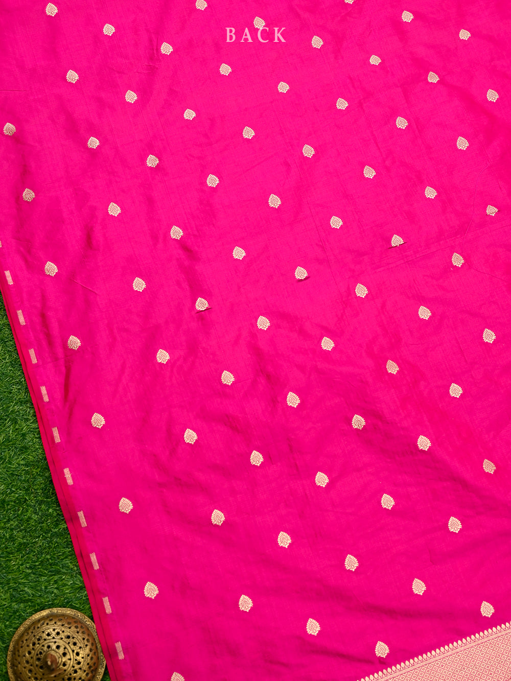 Magenta Red Booti Katan Silk Handloom Banarasi Suit