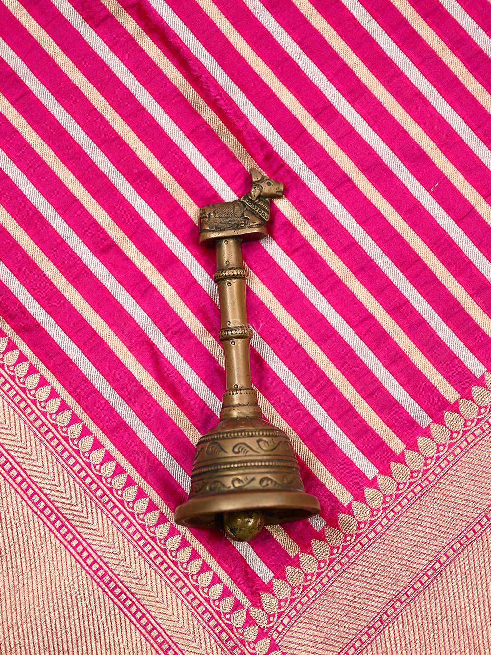 Magenta Red Booti Katan Silk Handloom Banarasi Suit