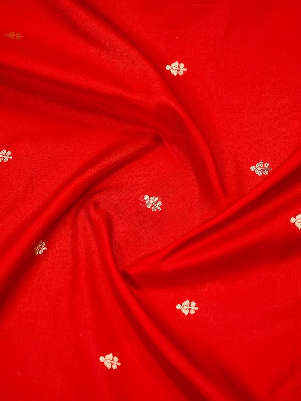 Red Booti Katan Silk Handloom Banarasi Suit