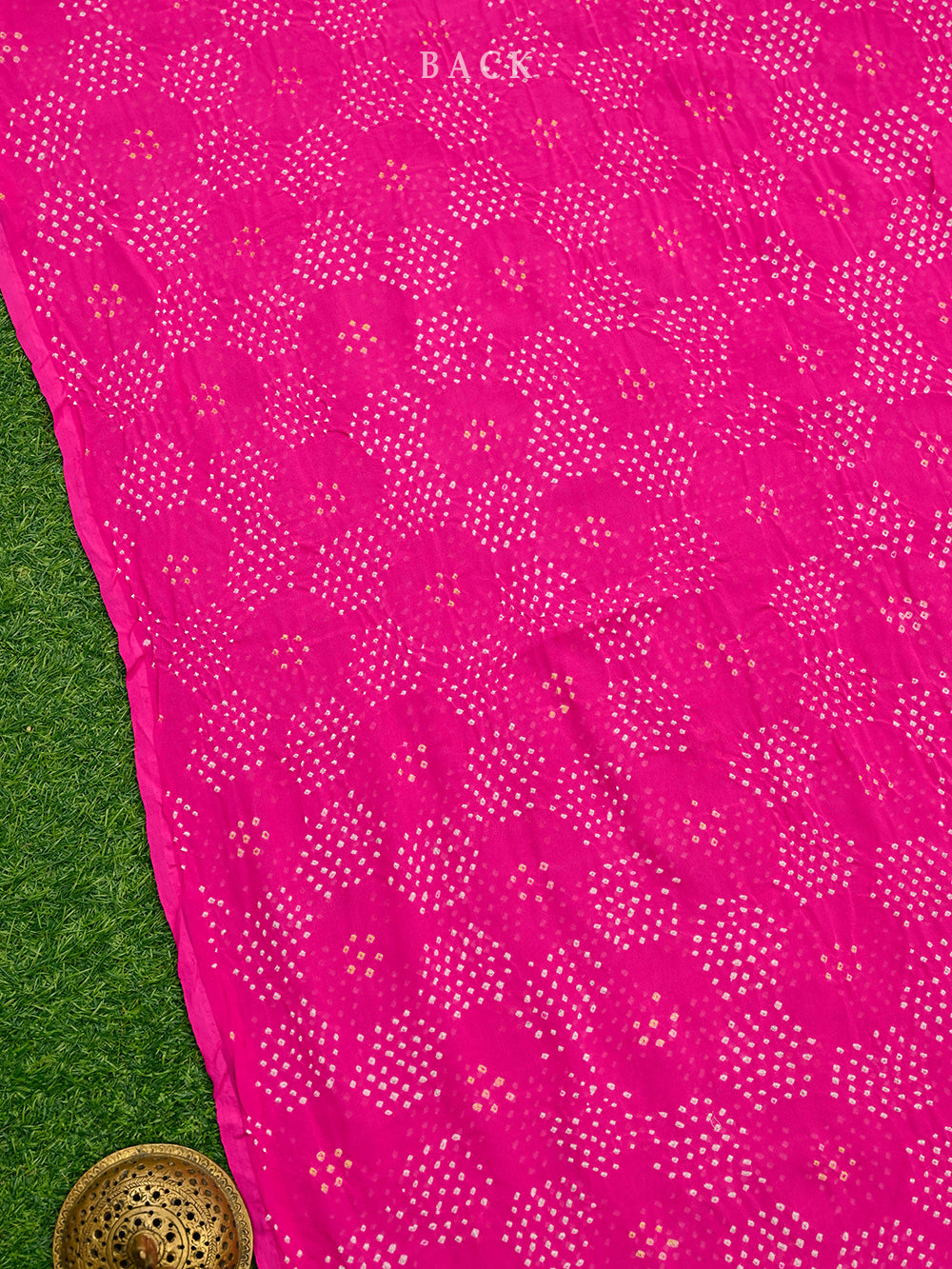 Magenta Bandhani Khaddi Georgette Handloom Banarasi Suit